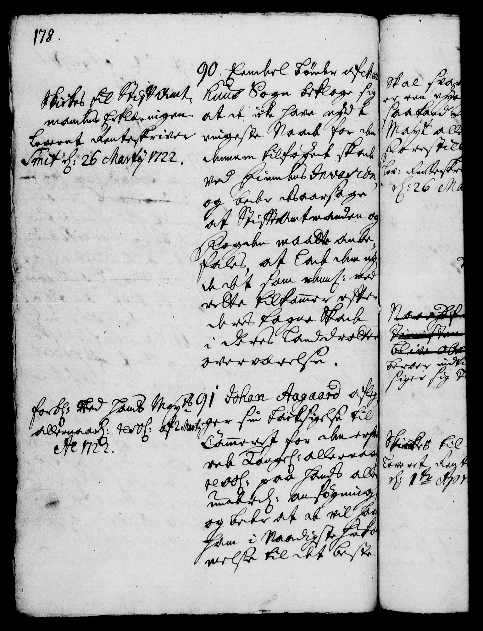 Rentekammeret, Kammerkanselliet, AV/RA-EA-3111/G/Gh/Gha/L0005: Norsk ekstraktmemorialprotokoll (merket RK 53.50), 1721-1723, s. 178