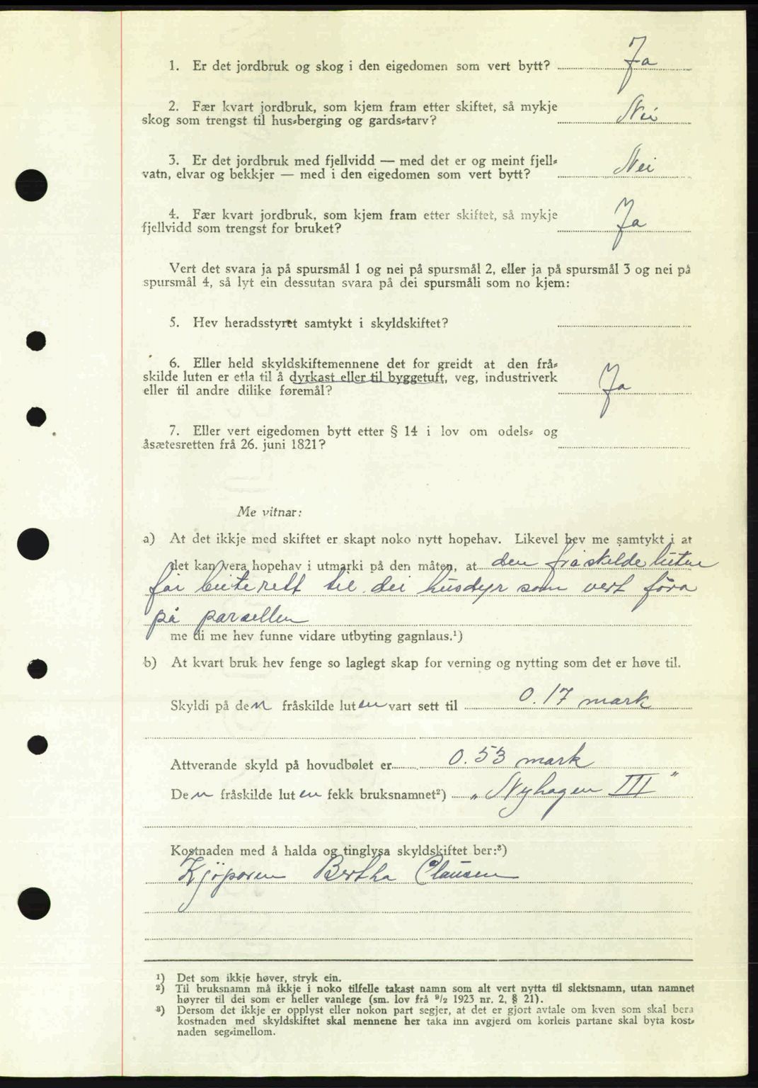 Nordre Sunnmøre sorenskriveri, AV/SAT-A-0006/1/2/2C/2Ca: Pantebok nr. A25, 1947-1947, Dagboknr: 1760/1947