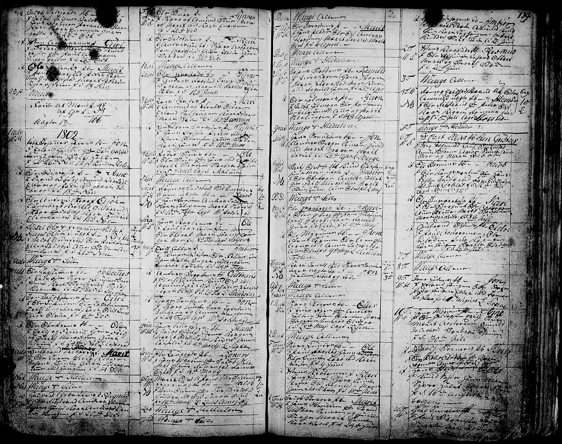 Vågå prestekontor, AV/SAH-PREST-076/H/Ha/Haa/L0001: Ministerialbok nr. 1, 1739-1810, s. 139
