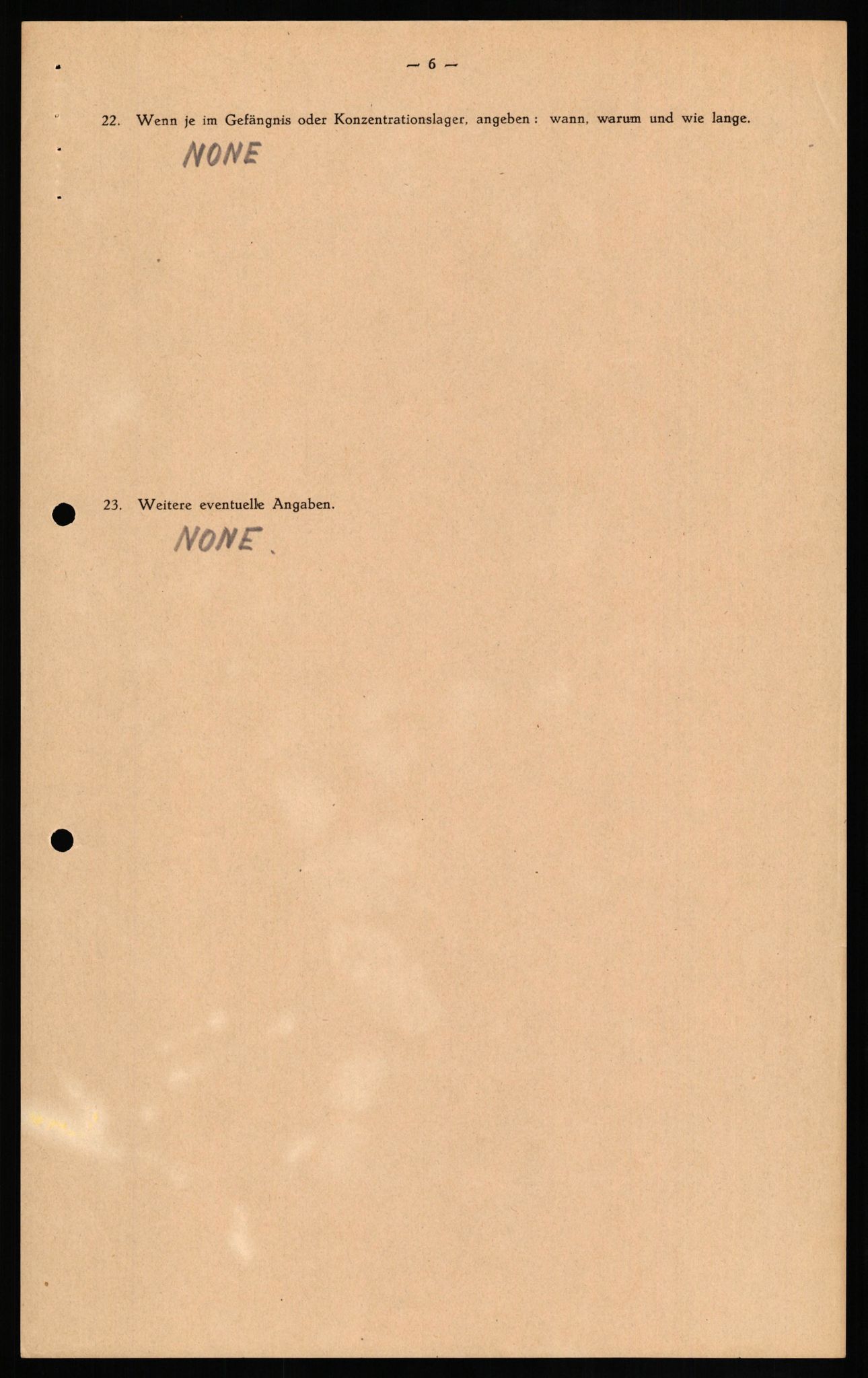 Forsvaret, Forsvarets overkommando II, AV/RA-RAFA-3915/D/Db/L0020: CI Questionaires. Tyske okkupasjonsstyrker i Norge. Tyskere., 1945-1946, s. 507