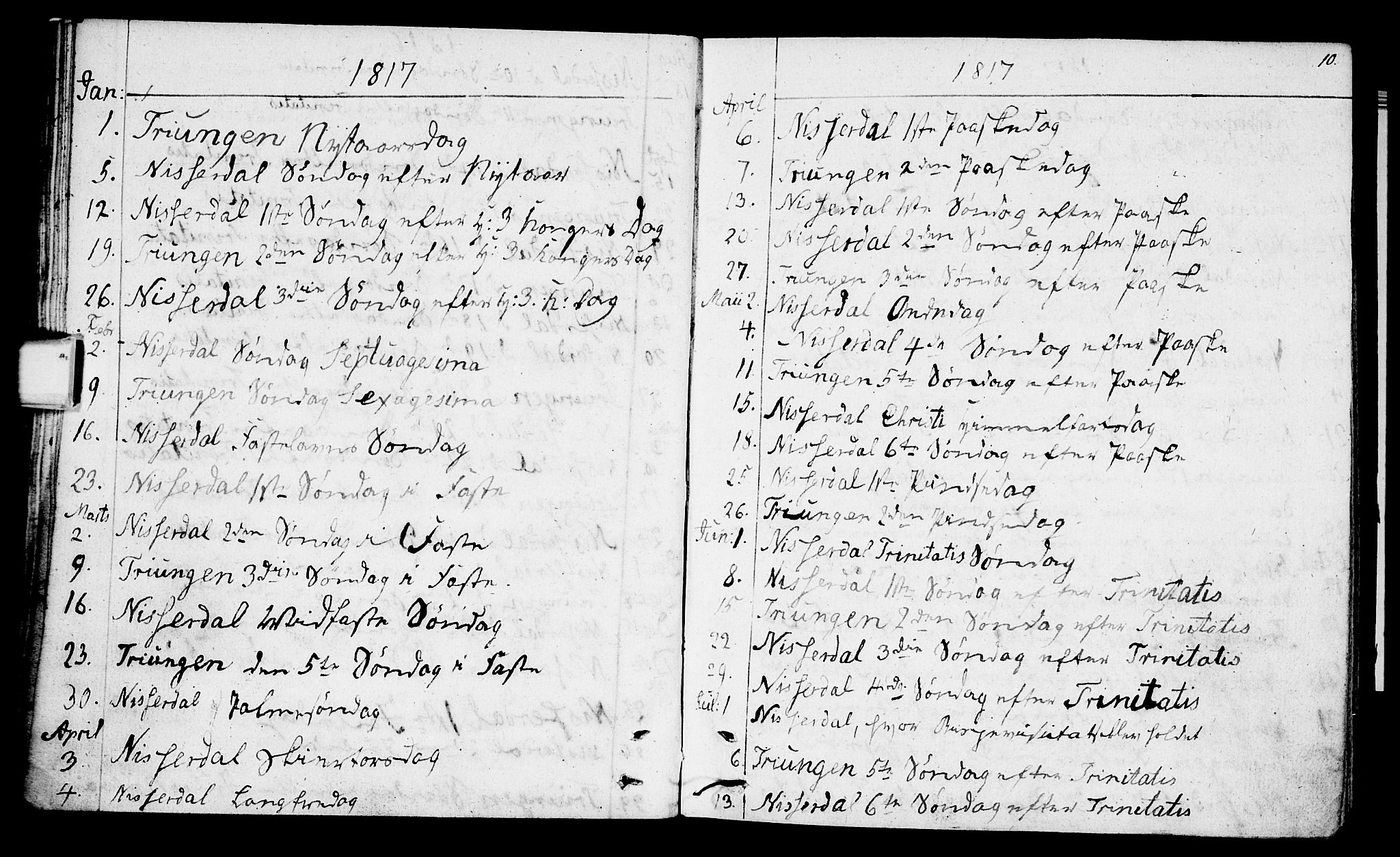 Nissedal kirkebøker, AV/SAKO-A-288/F/Fa/L0001: Ministerialbok nr. I 1, 1811-1814, s. 10