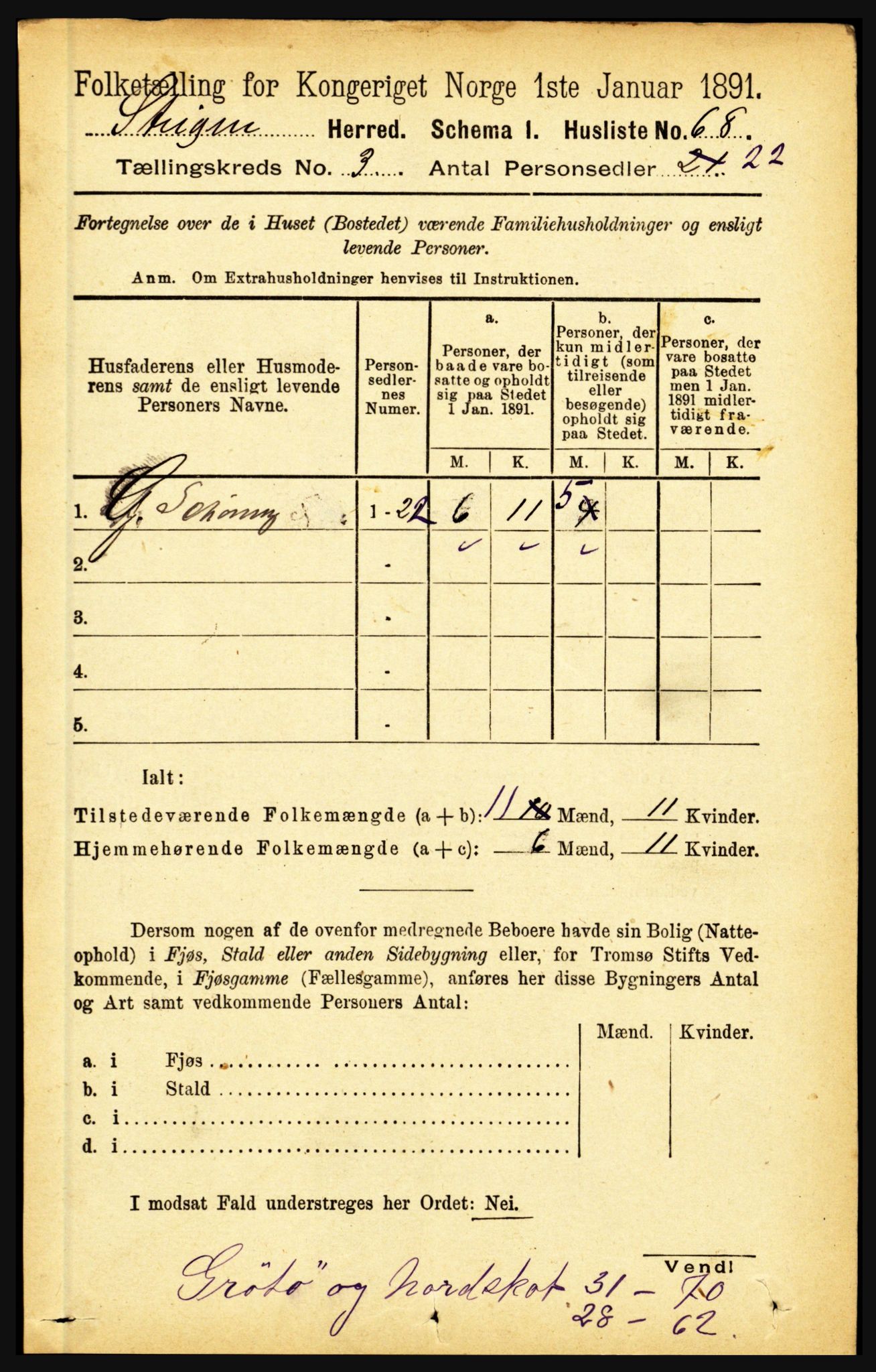 RA, Folketelling 1891 for 1848 Steigen herred, 1891, s. 930