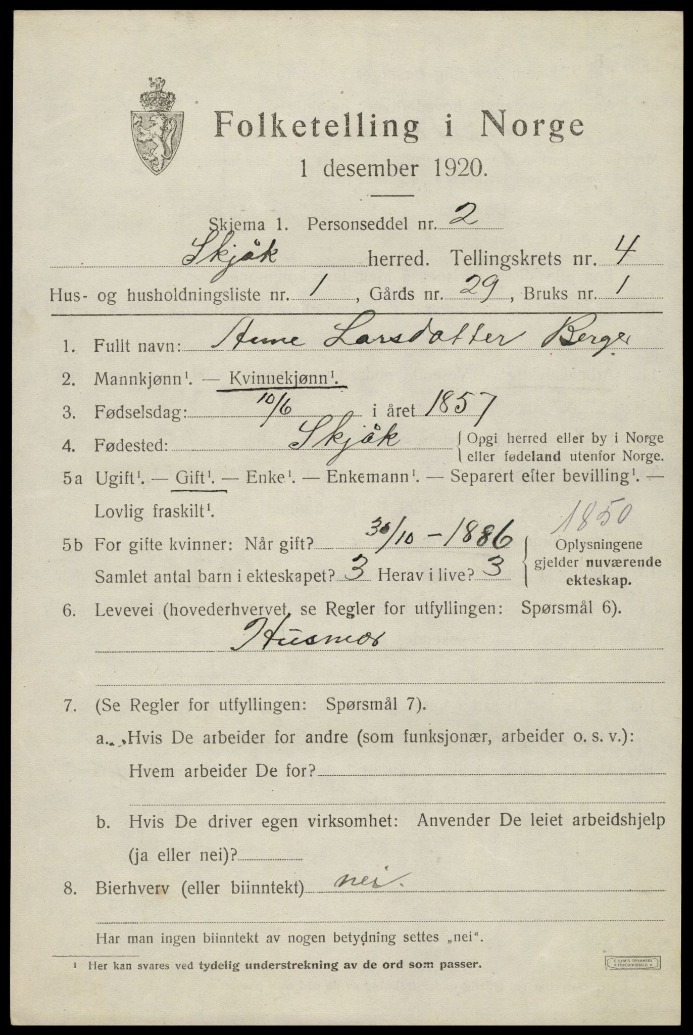 SAH, Folketelling 1920 for 0513 Skjåk herred, 1920, s. 2100