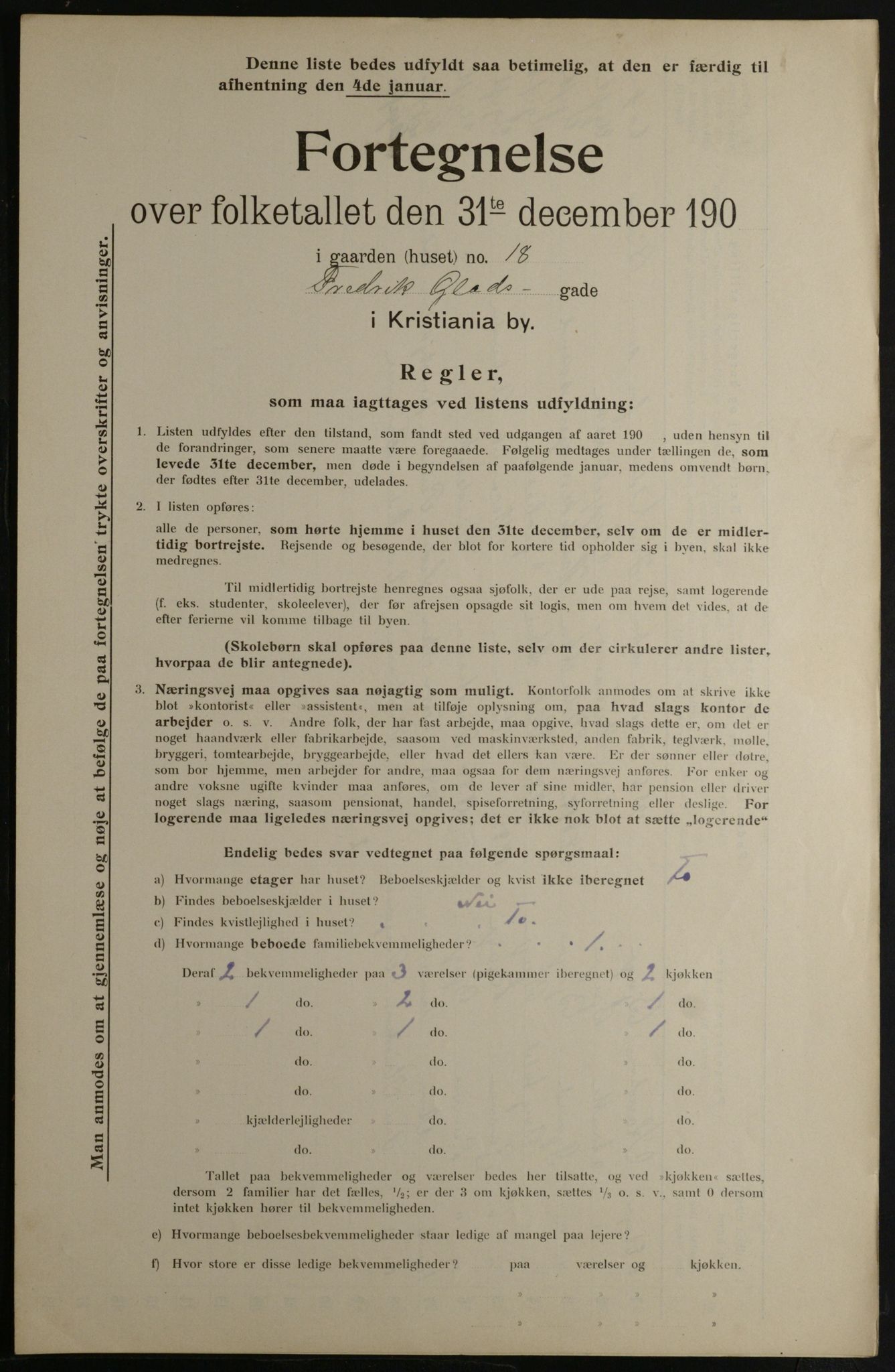 OBA, Kommunal folketelling 31.12.1901 for Kristiania kjøpstad, 1901, s. 4291