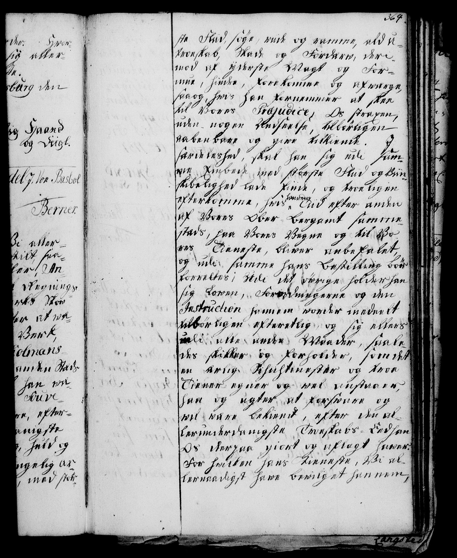 Rentekammeret, Kammerkanselliet, RA/EA-3111/G/Gg/Gge/L0003: Norsk bestallingsprotokoll med register (merket RK 53.27), 1745-1761, s. 364