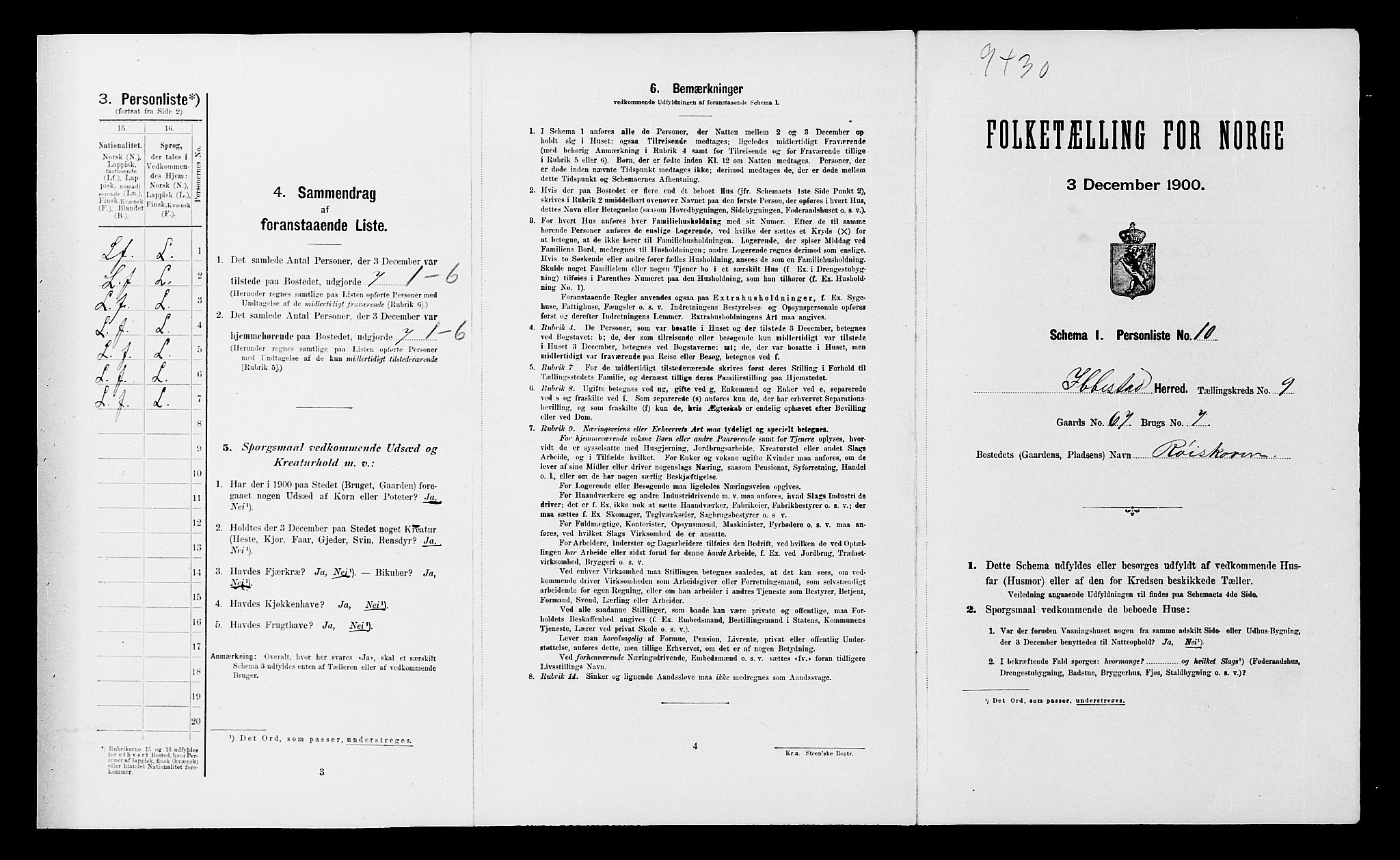 SATØ, Folketelling 1900 for 1917 Ibestad herred, 1900, s. 1188