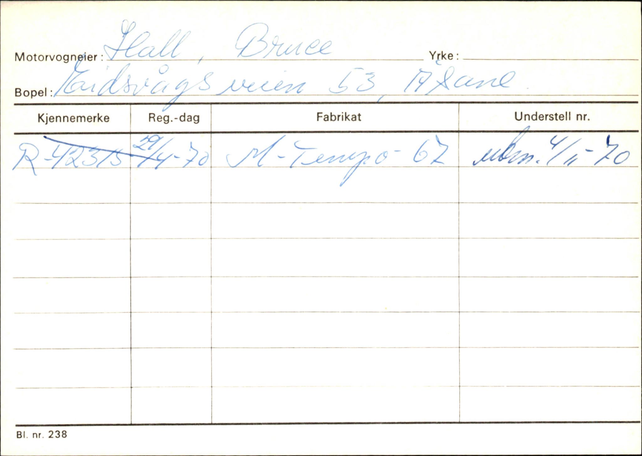 Statens vegvesen, Hordaland vegkontor, SAB/A-5201/2/Ha/L0018: R-eierkort H, 1920-1971, s. 85