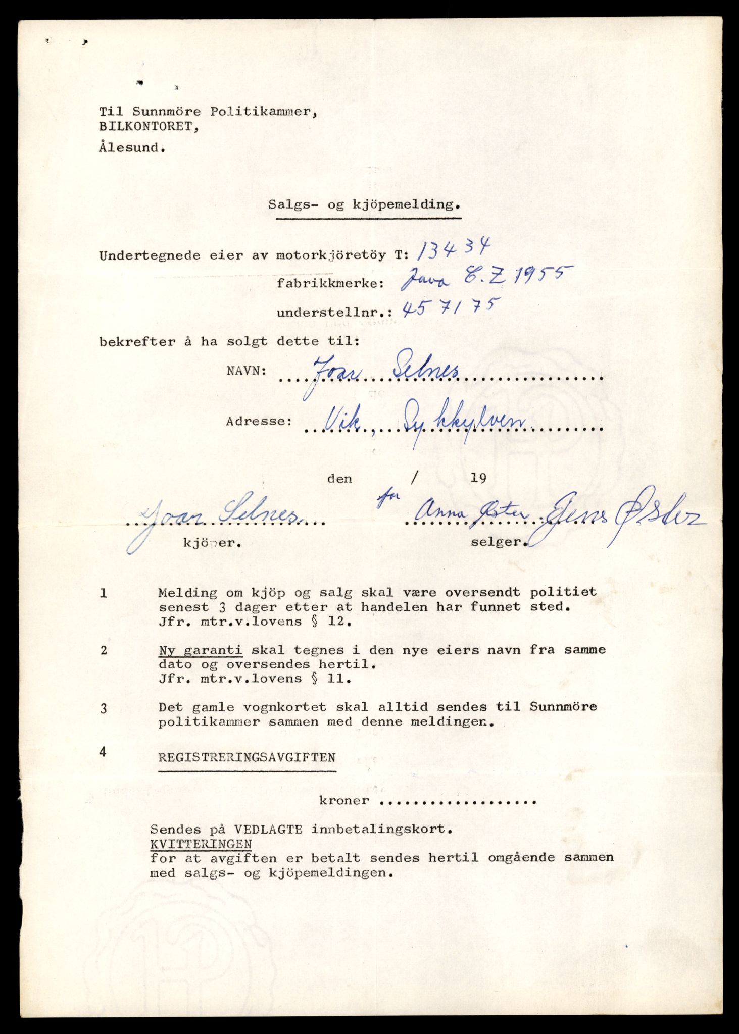 Møre og Romsdal vegkontor - Ålesund trafikkstasjon, AV/SAT-A-4099/F/Fe/L0039: Registreringskort for kjøretøy T 13361 - T 13530, 1927-1998, s. 1247