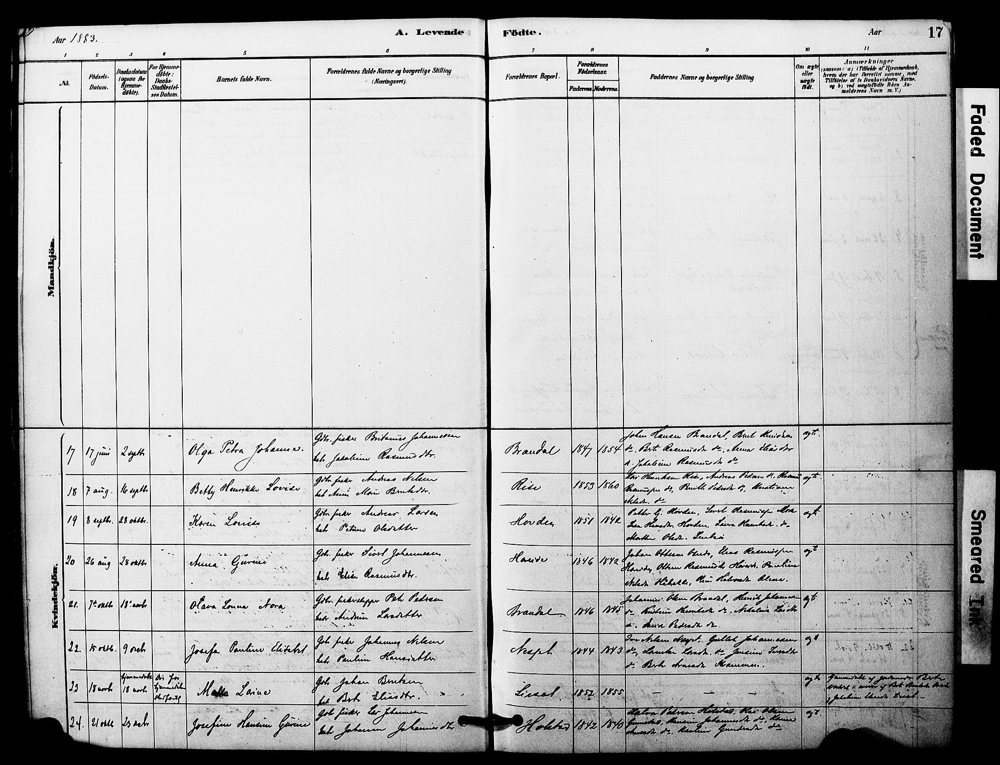 Ministerialprotokoller, klokkerbøker og fødselsregistre - Møre og Romsdal, AV/SAT-A-1454/510/L0122: Ministerialbok nr. 510A02, 1878-1897, s. 17