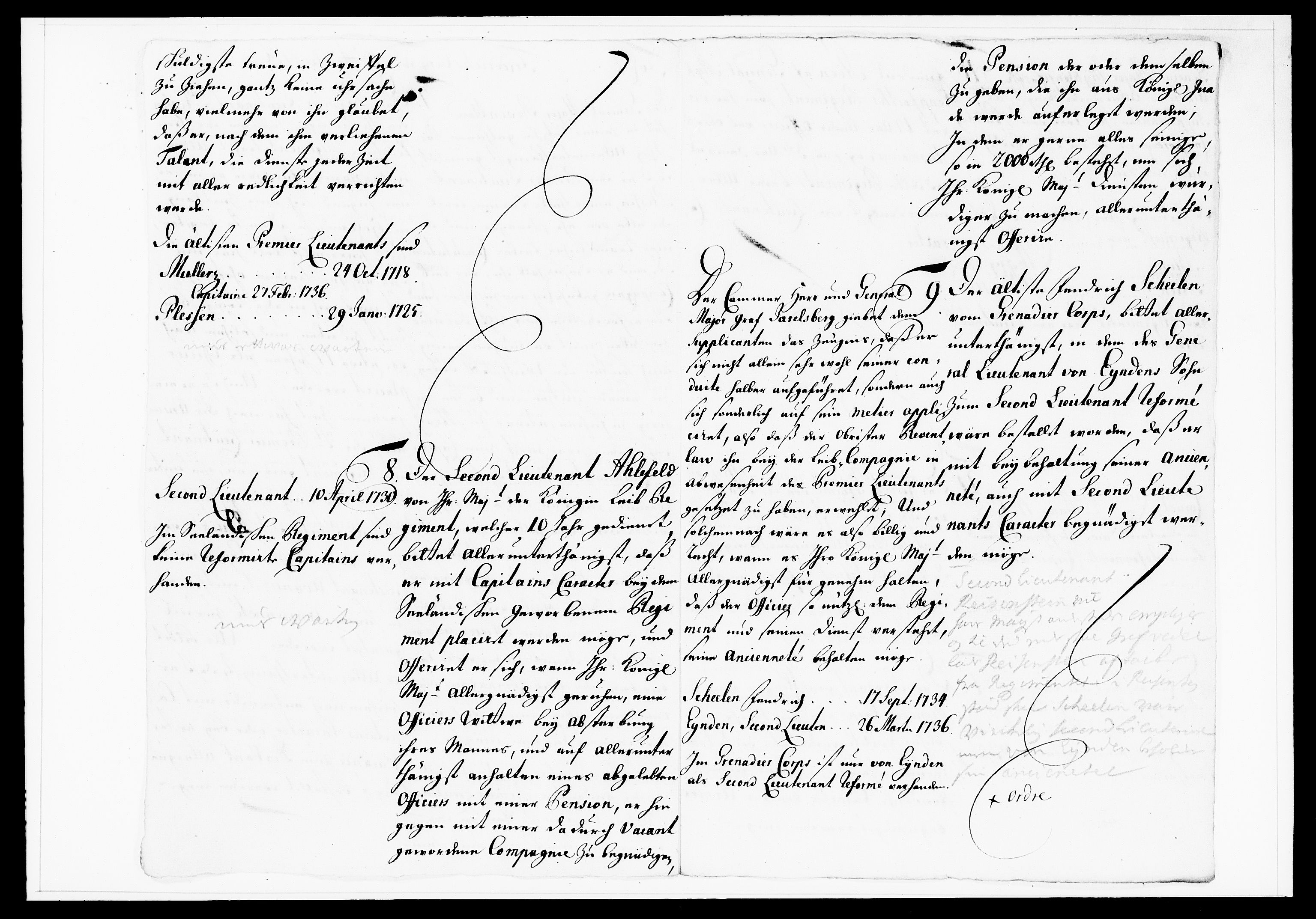 Krigskollegiet, Krigskancelliet, DRA/A-0006/-/1130-1137: Refererede sager, 1736, s. 140