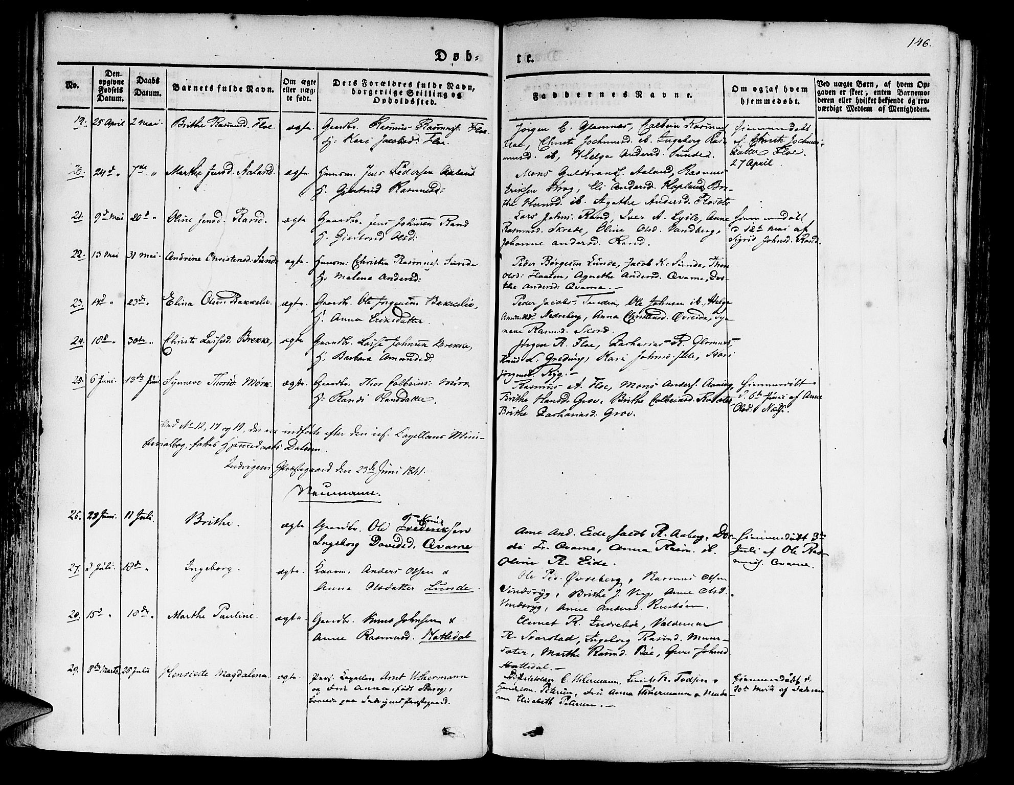 Innvik sokneprestembete, AV/SAB-A-80501: Ministerialbok nr. A 4I, 1831-1846, s. 146