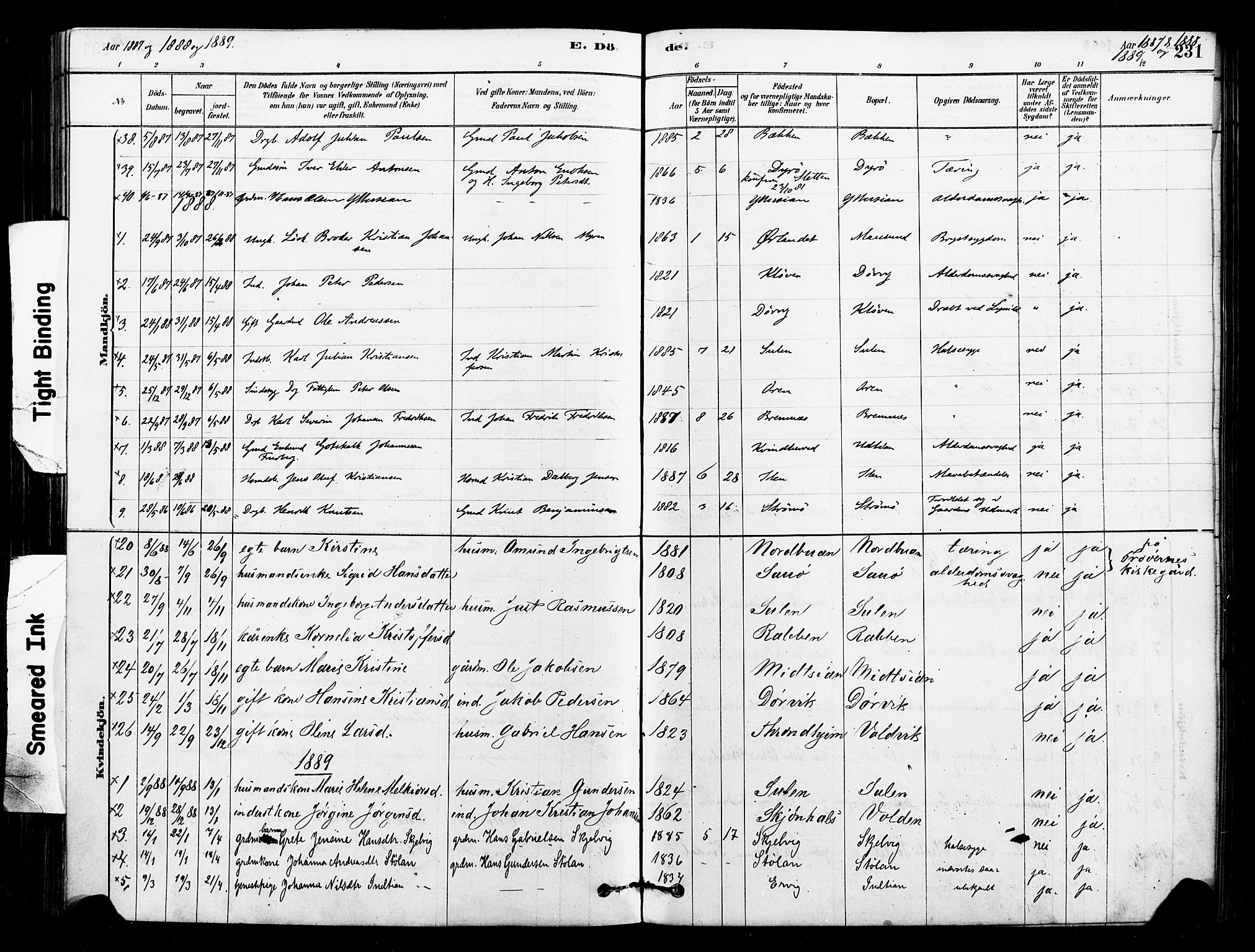 Ministerialprotokoller, klokkerbøker og fødselsregistre - Sør-Trøndelag, AV/SAT-A-1456/640/L0578: Ministerialbok nr. 640A03, 1879-1889, s. 231