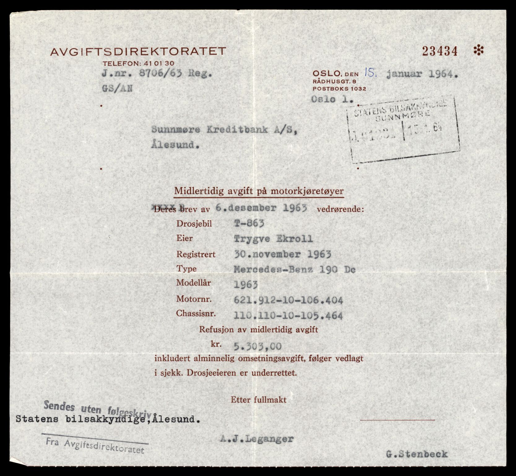 Møre og Romsdal vegkontor - Ålesund trafikkstasjon, SAT/A-4099/F/Fe/L0008: Registreringskort for kjøretøy T 747 - T 894, 1927-1998, s. 2628