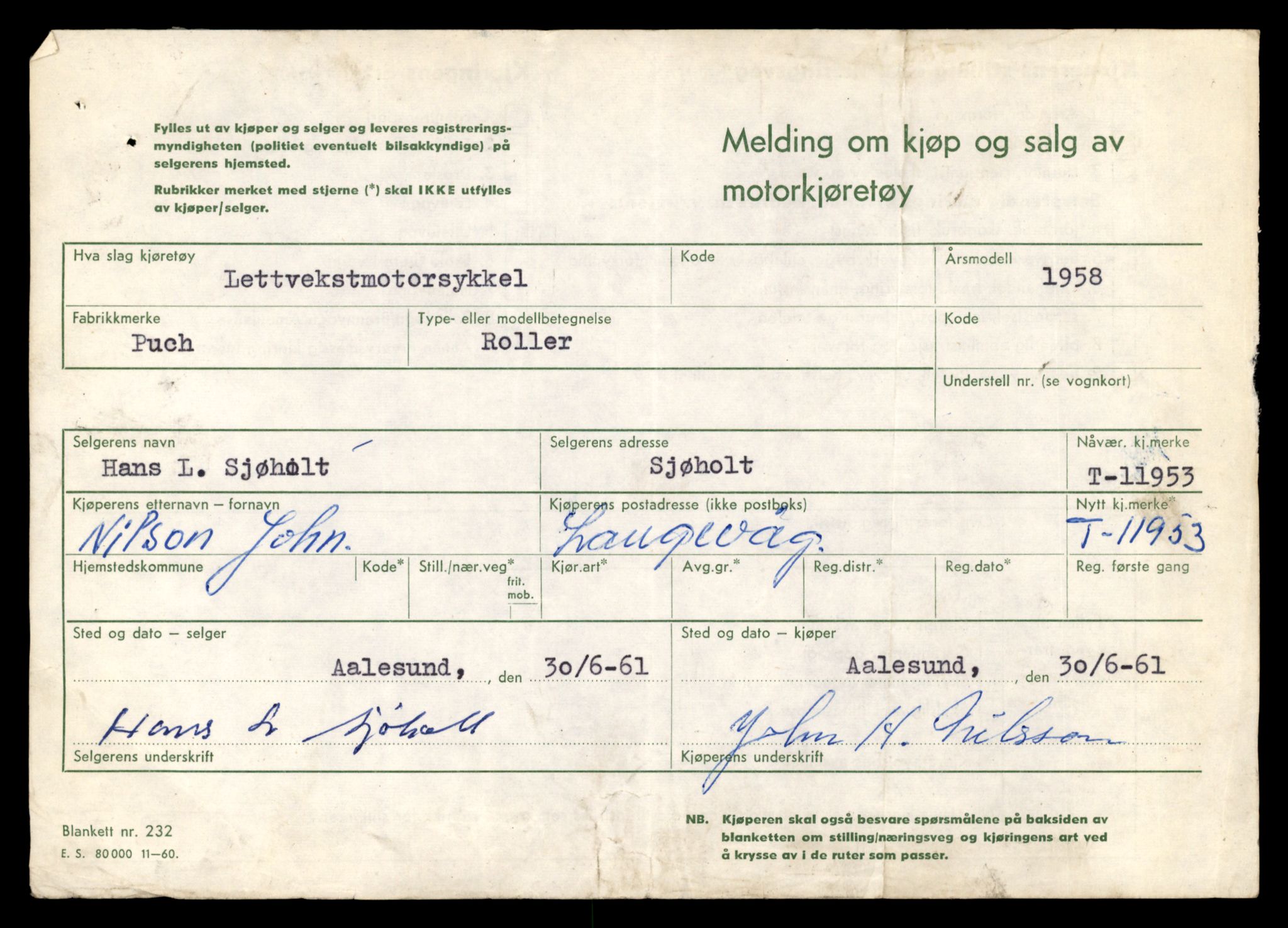 Møre og Romsdal vegkontor - Ålesund trafikkstasjon, AV/SAT-A-4099/F/Fe/L0031: Registreringskort for kjøretøy T 11800 - T 11996, 1927-1998, s. 2593