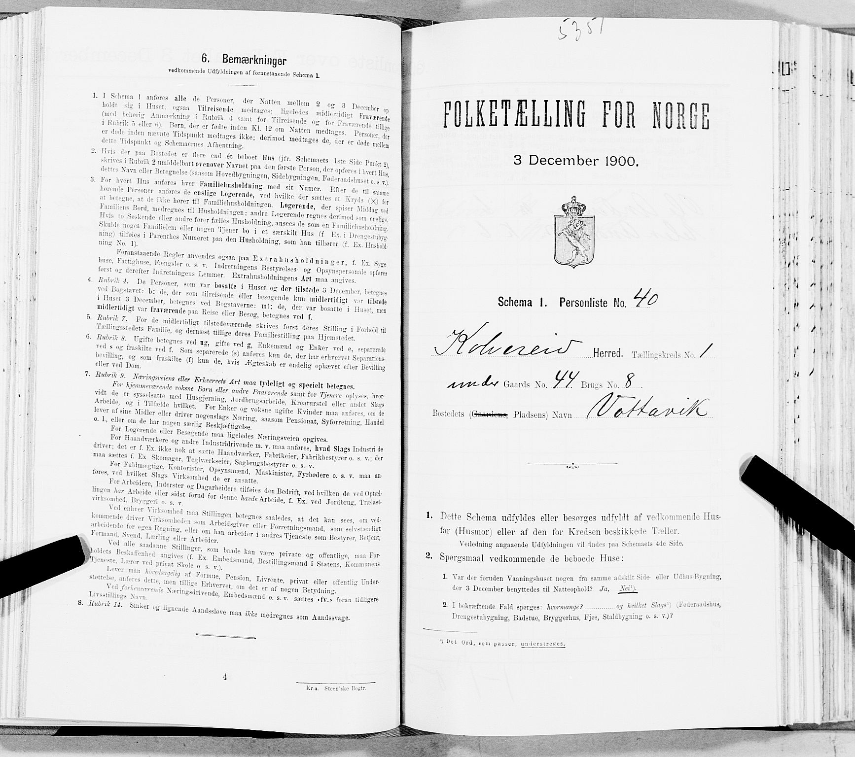 SAT, Folketelling 1900 for 1752 Kolvereid herred, 1900, s. 134