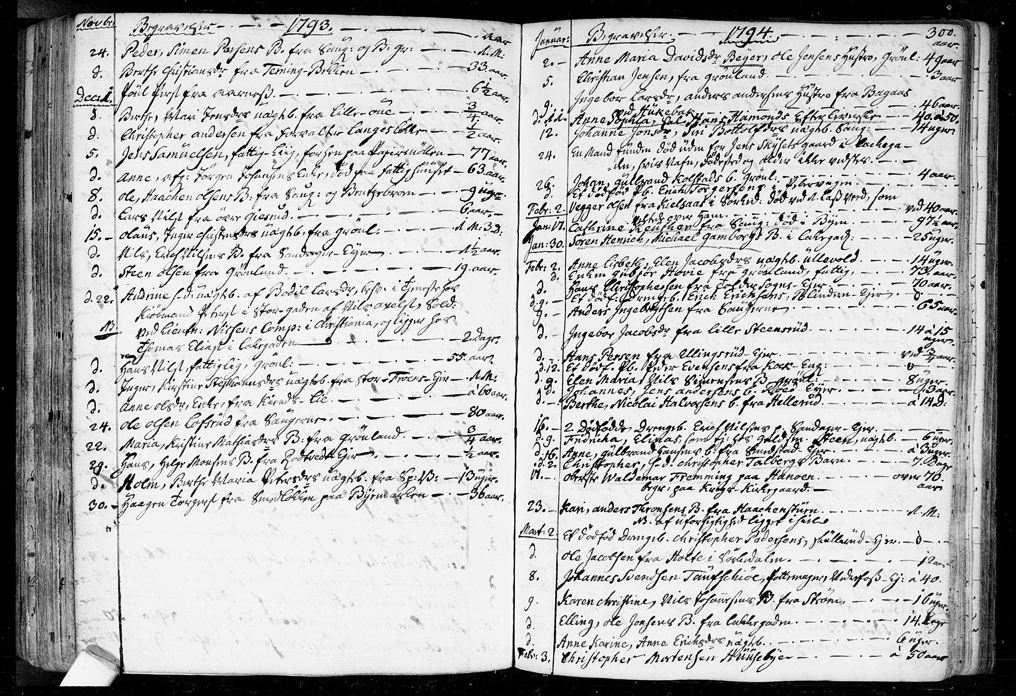 Aker prestekontor kirkebøker, SAO/A-10861/F/L0010: Ministerialbok nr. 10, 1786-1809, s. 300