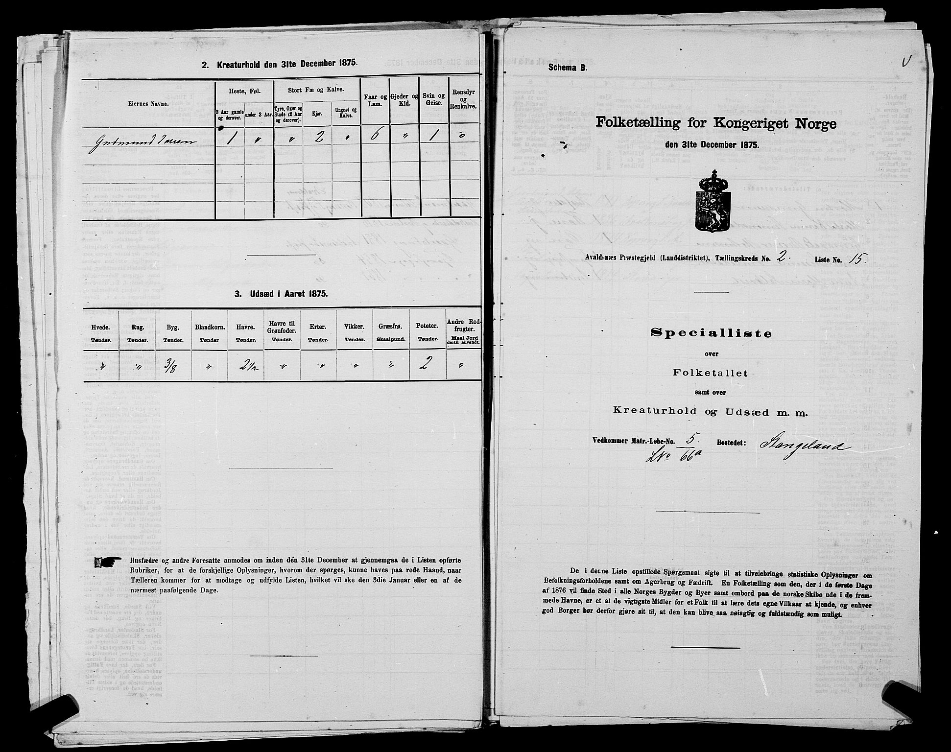 SAST, Folketelling 1875 for 1147L Avaldsnes prestegjeld, Avaldsnes sokn og Kopervik landsokn, 1875, s. 326