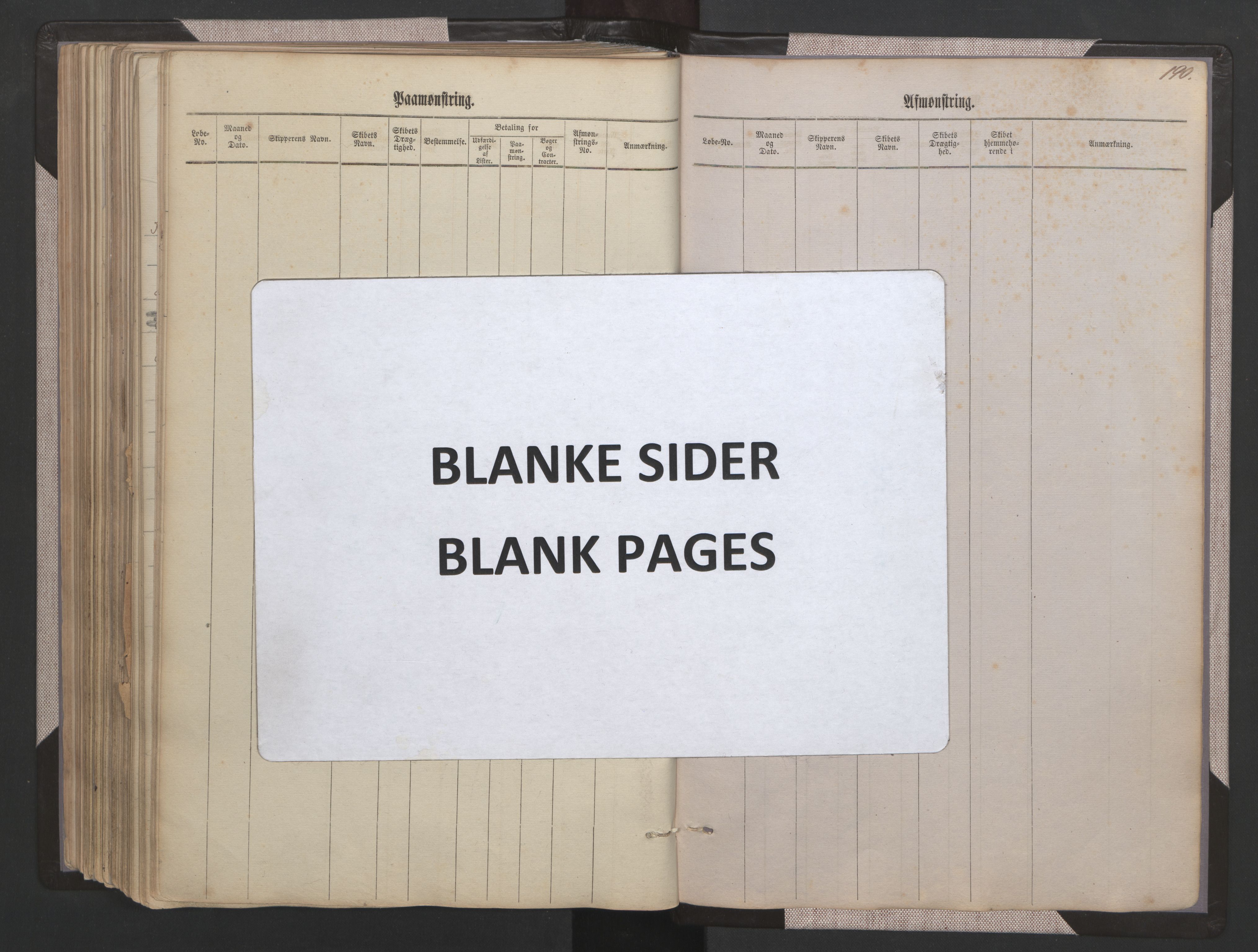 Sandefjord innrulleringskontor, AV/SAKO-A-788/H/Ha/L0001: Mønstringsjournal, 1860-1889, s. 190