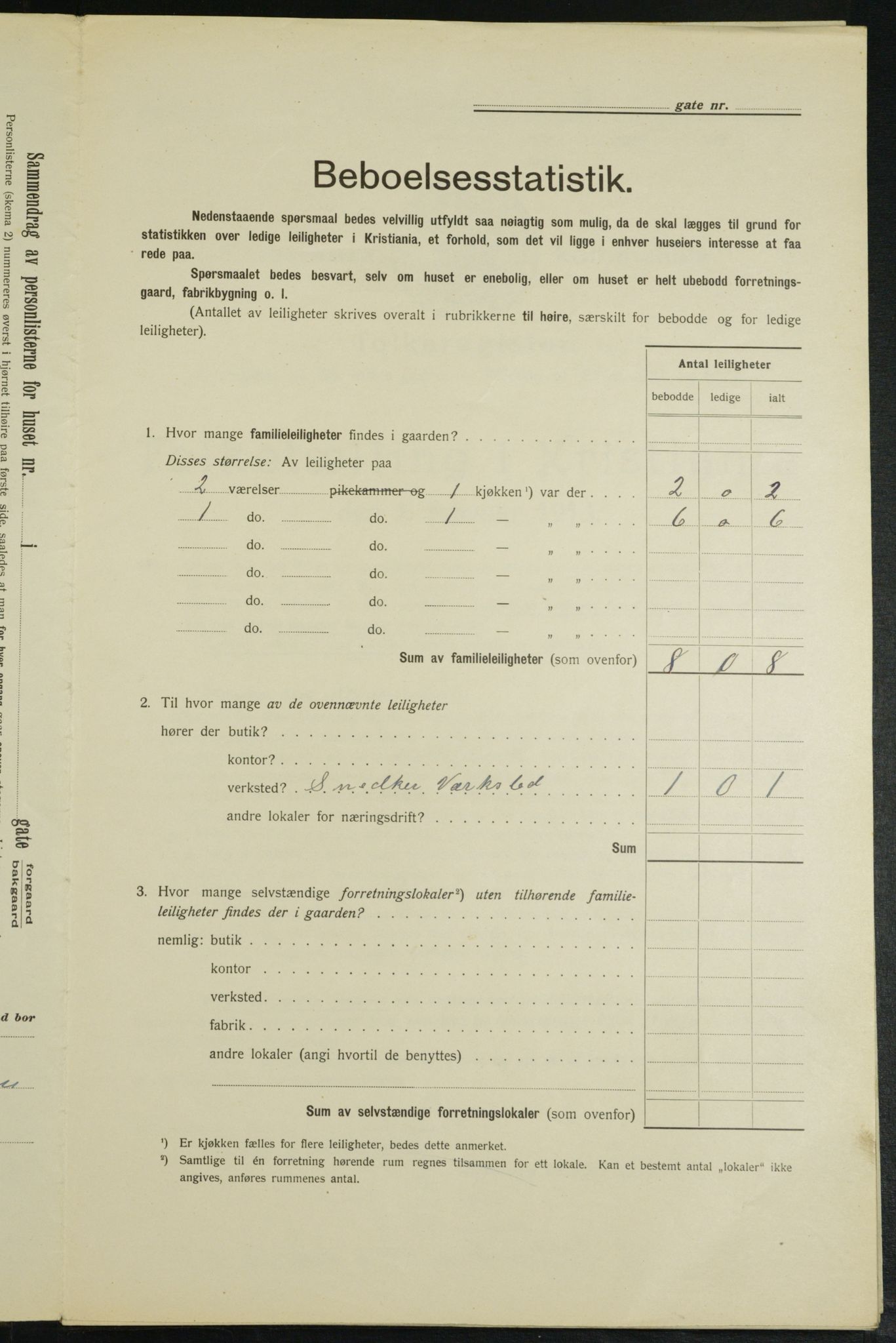 OBA, Kommunal folketelling 1.2.1913 for Kristiania, 1913, s. 128818