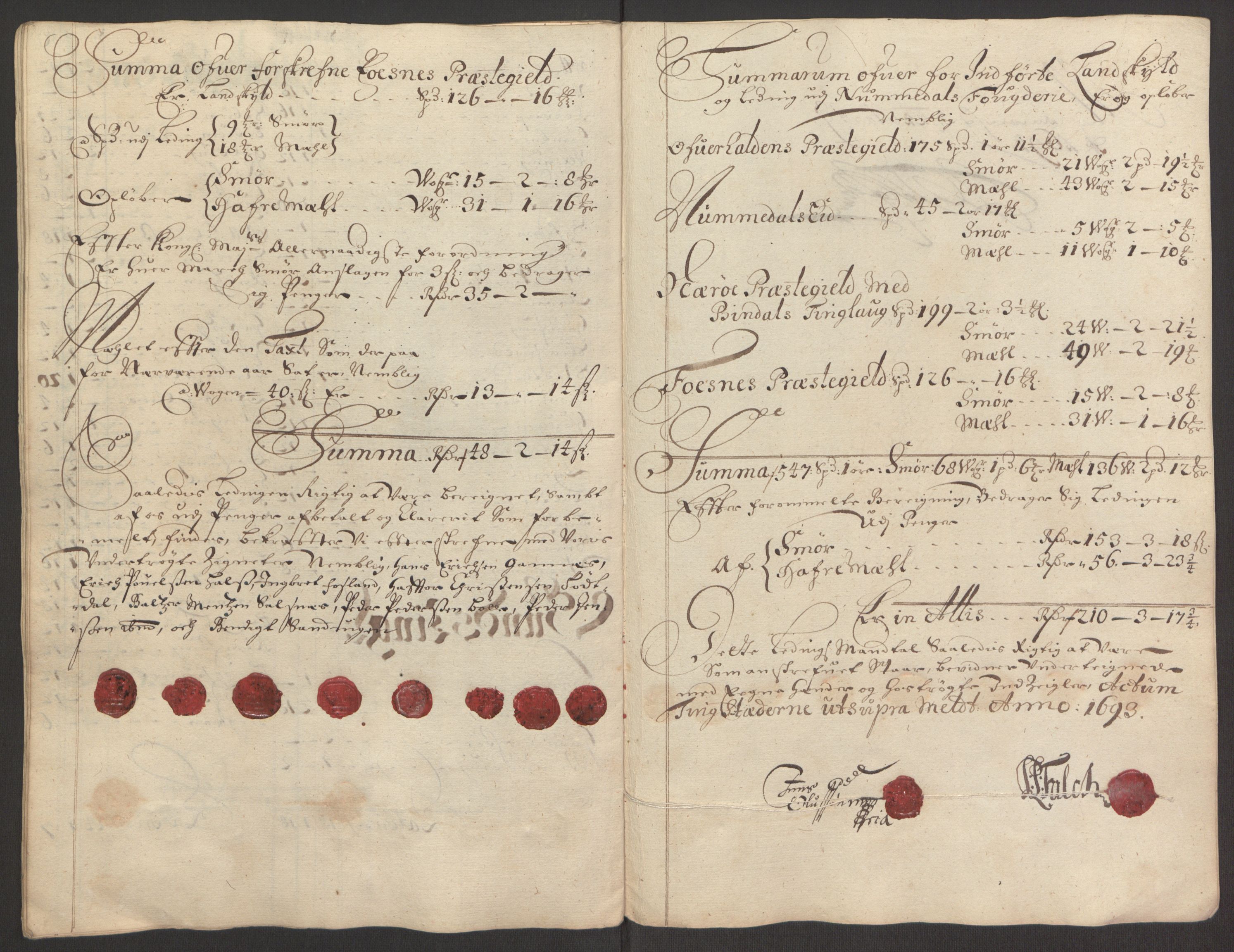 Rentekammeret inntil 1814, Reviderte regnskaper, Fogderegnskap, RA/EA-4092/R64/L4424: Fogderegnskap Namdal, 1692-1695, s. 303