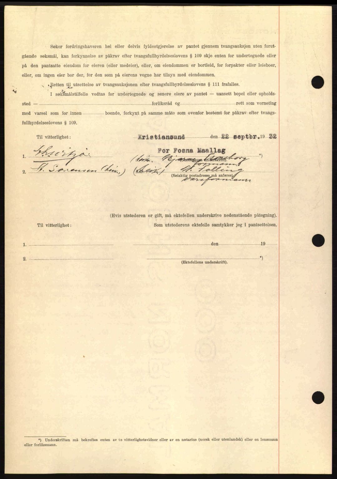 Kristiansund byfogd, AV/SAT-A-4587/A/27: Pantebok nr. 26, 1931-1933, Tingl.dato: 30.09.1932