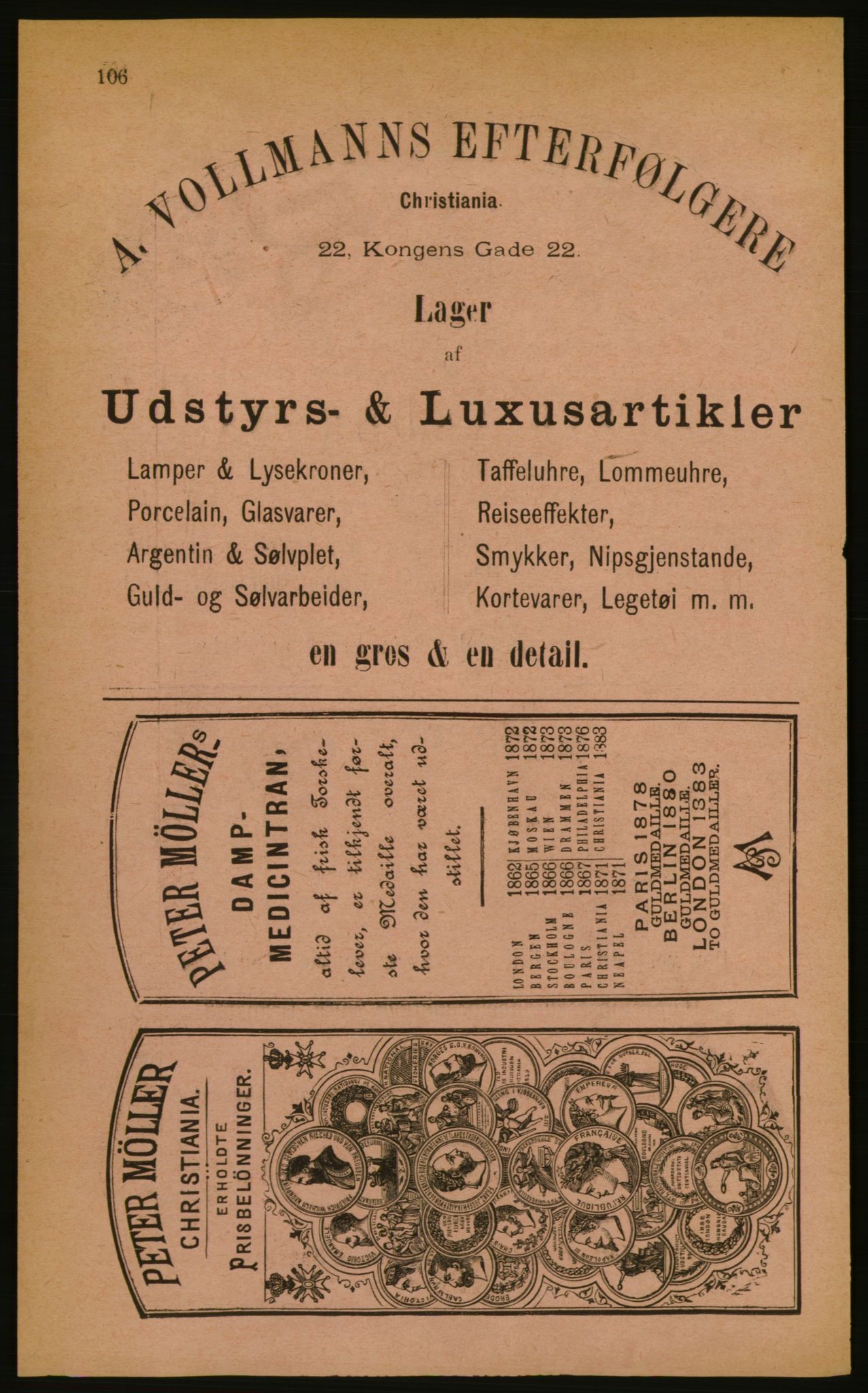 Kristiania/Oslo adressebok, PUBL/-, 1888, s. 106