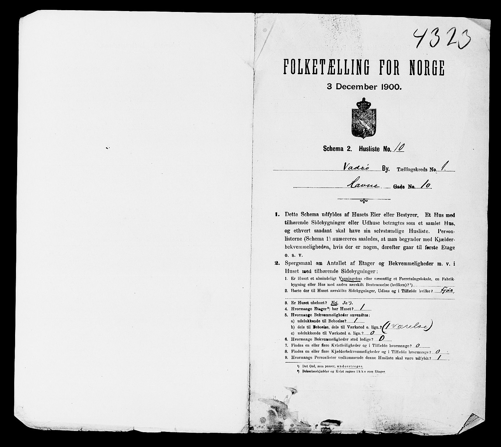 SATØ, Folketelling 1900 for 2003 Vadsø kjøpstad, 1900, s. 40