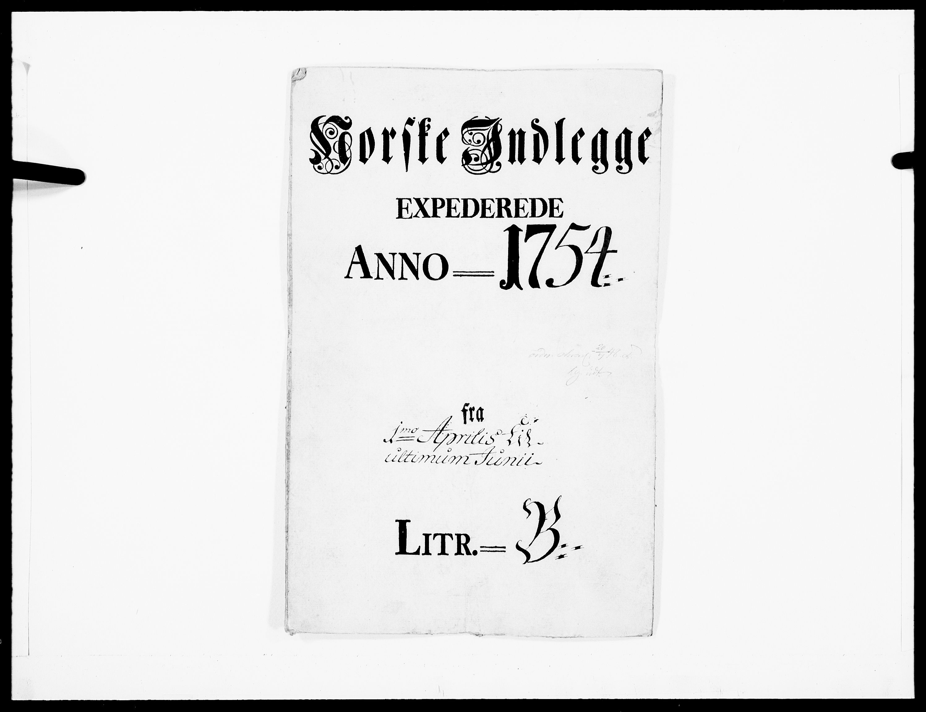 Danske Kanselli 1572-1799, RA/EA-3023/F/Fc/Fcc/Fcca/L0166: Norske innlegg 1572-1799, 1754, s. 337