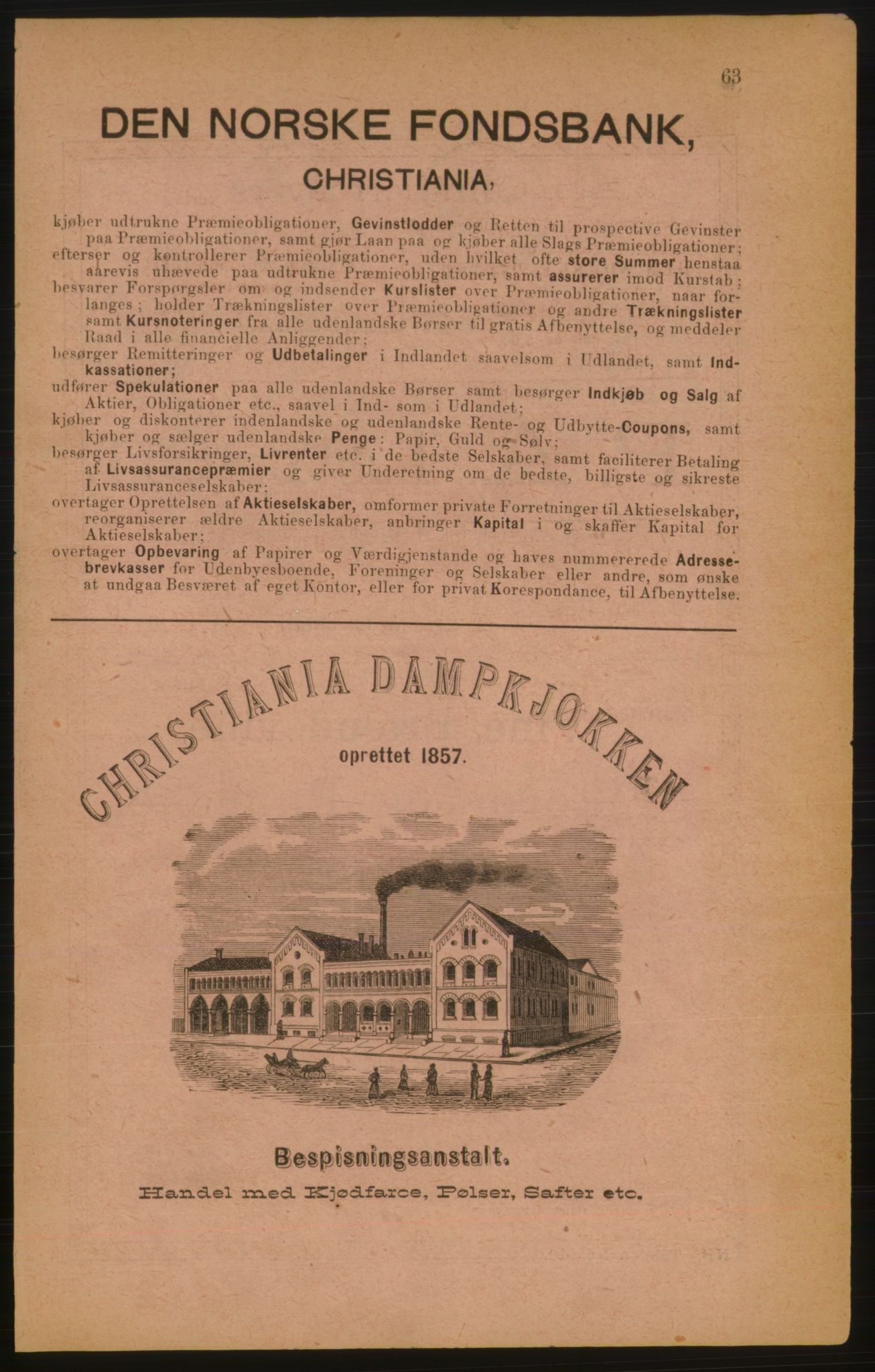 Kristiania/Oslo adressebok, PUBL/-, 1888, s. 63