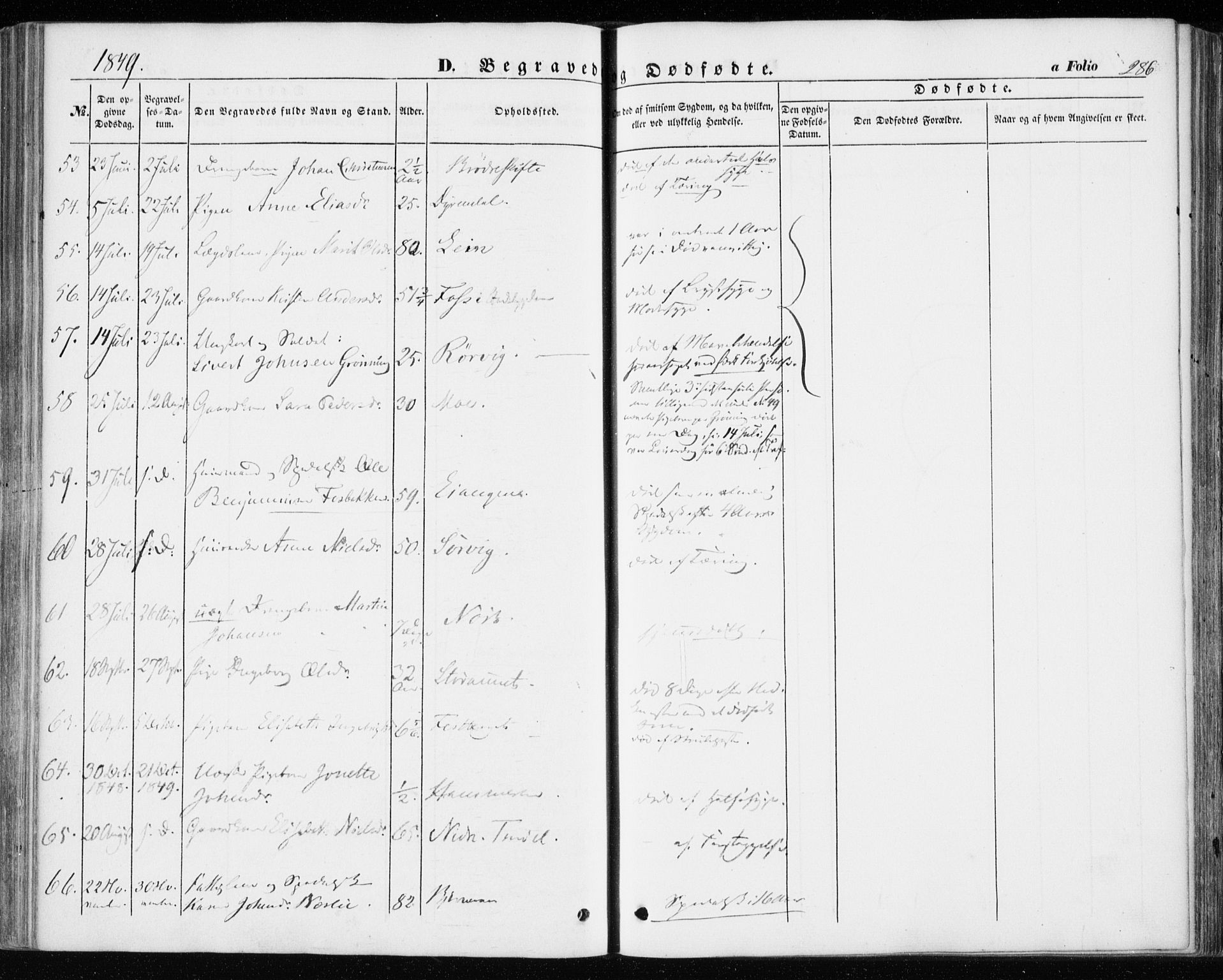 Ministerialprotokoller, klokkerbøker og fødselsregistre - Sør-Trøndelag, SAT/A-1456/646/L0611: Ministerialbok nr. 646A09, 1848-1857, s. 286