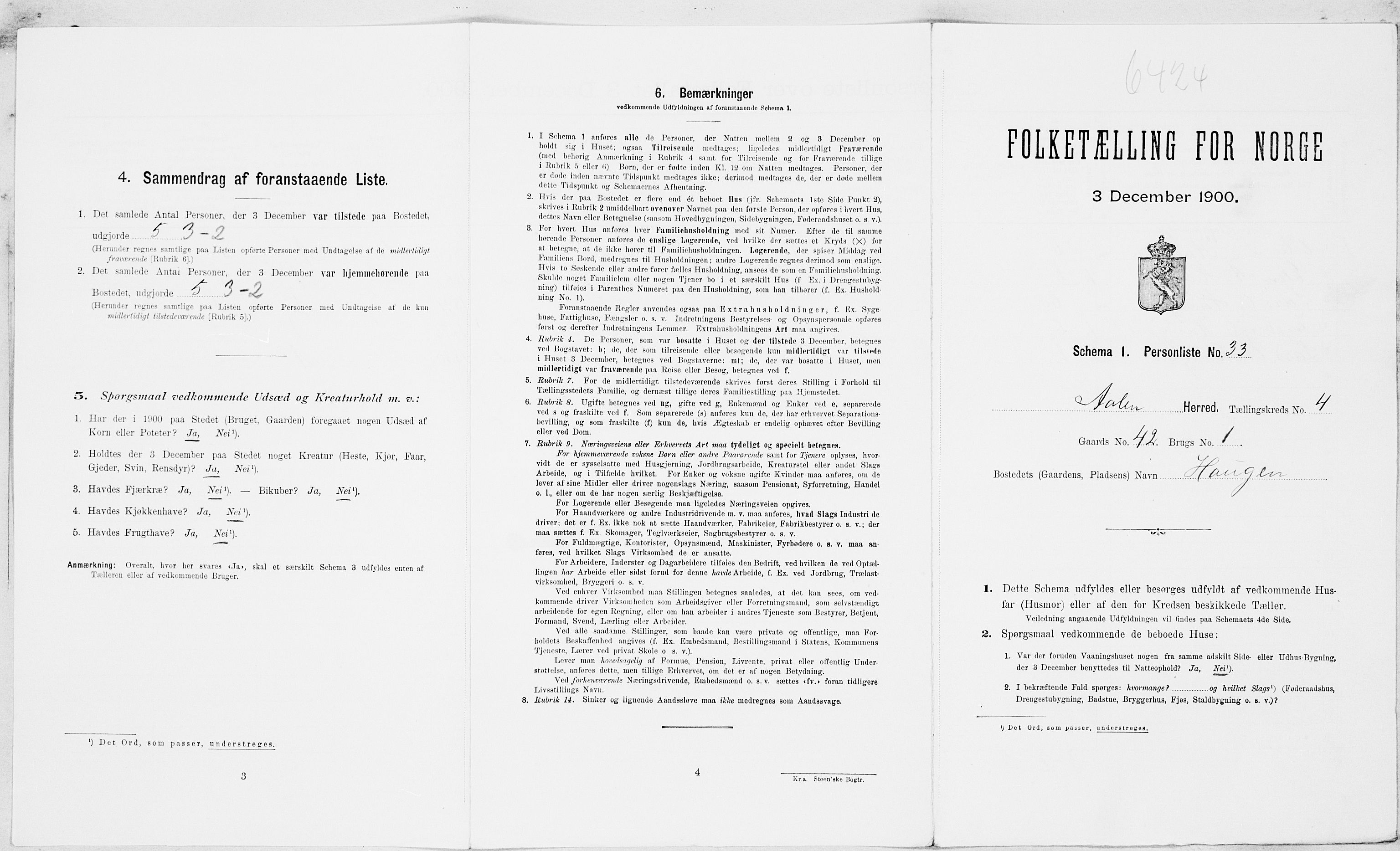 SAT, Folketelling 1900 for 1644 Ålen herred, 1900, s. 503