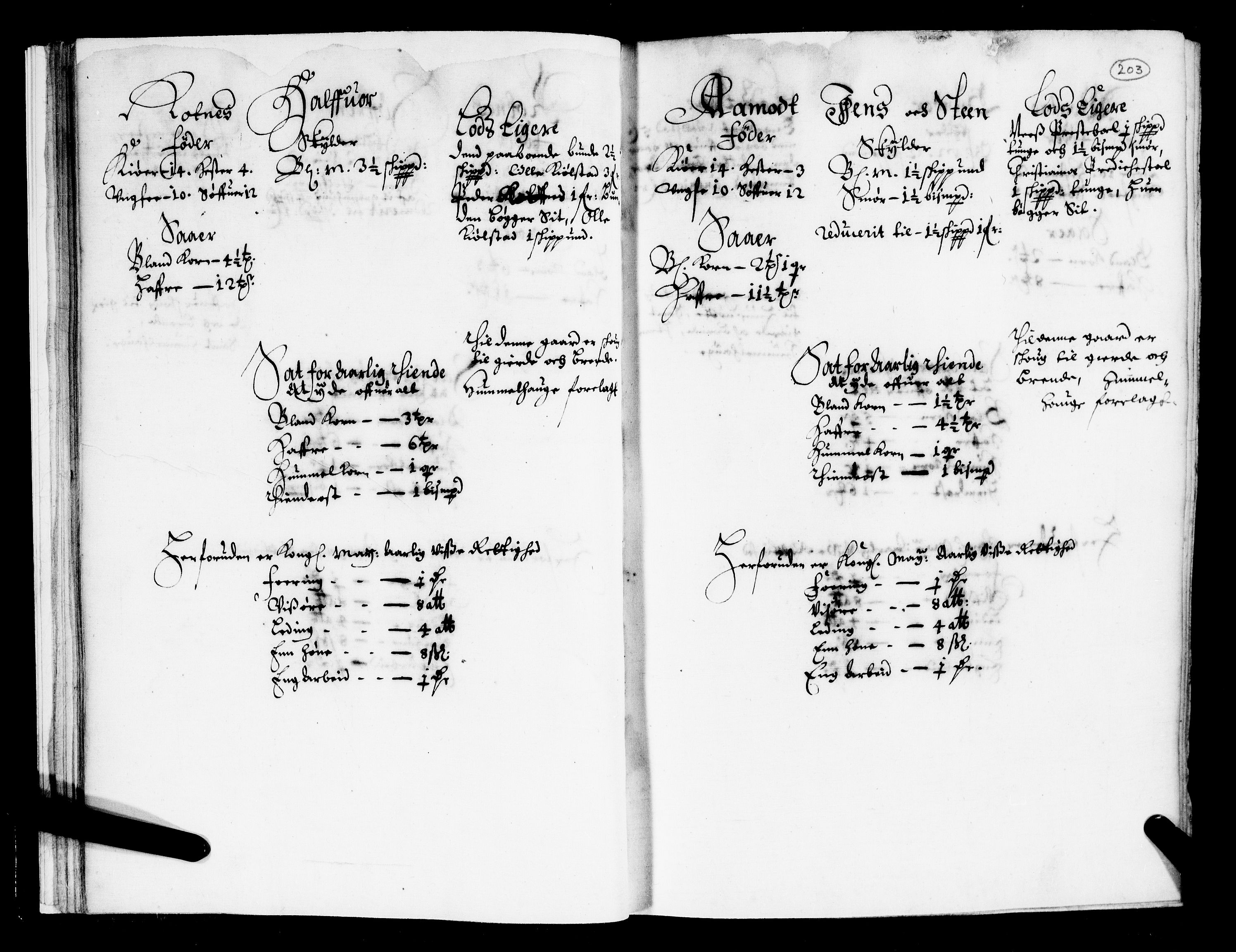 Rentekammeret inntil 1814, Realistisk ordnet avdeling, AV/RA-EA-4070/N/Nb/Nba/L0010: Øvre Romerike fogderi, 2. del, 1665, s. 202b-203a