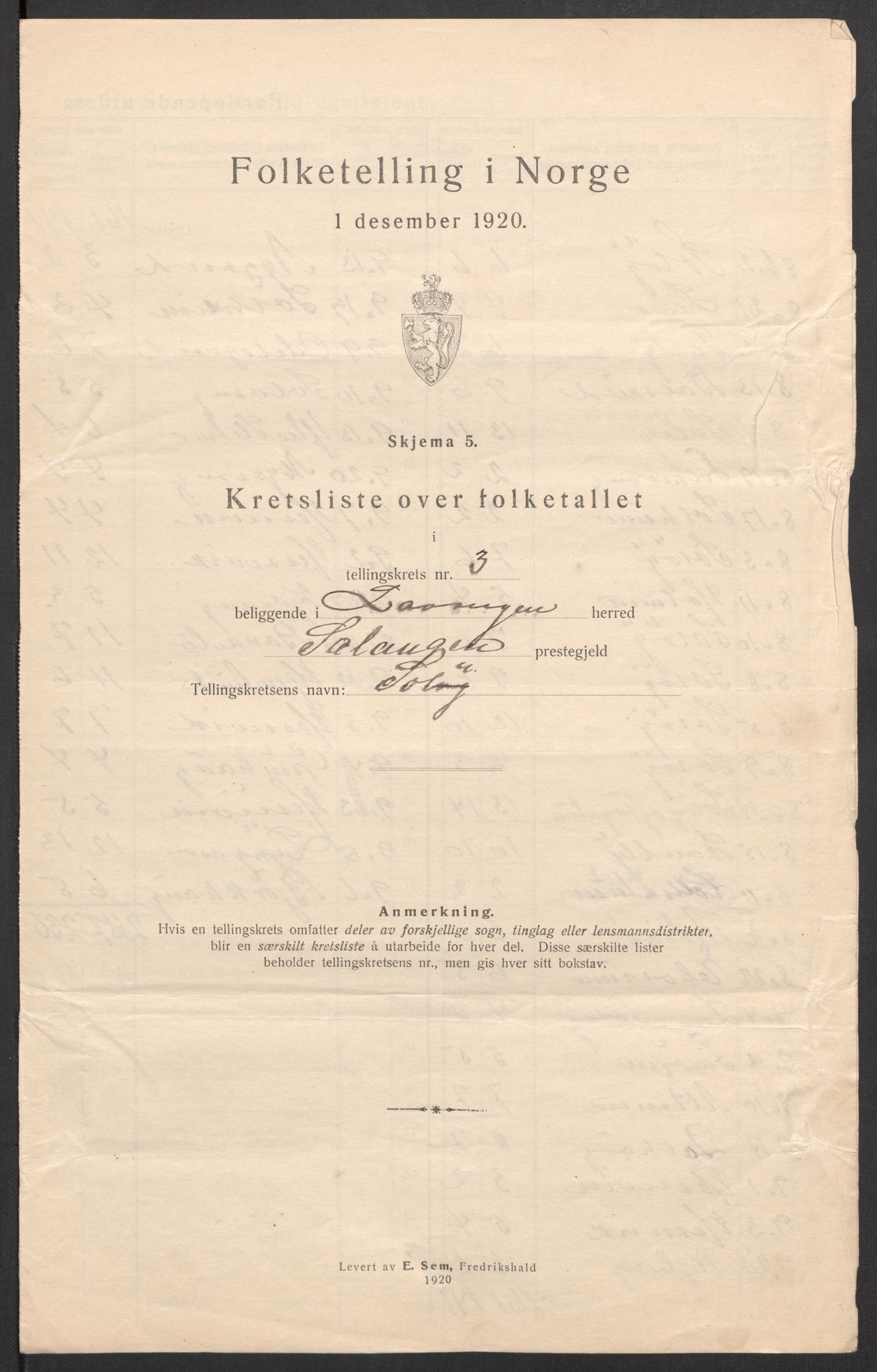 SATØ, Folketelling 1920 for 1920 Lavangen herred, 1920, s. 12