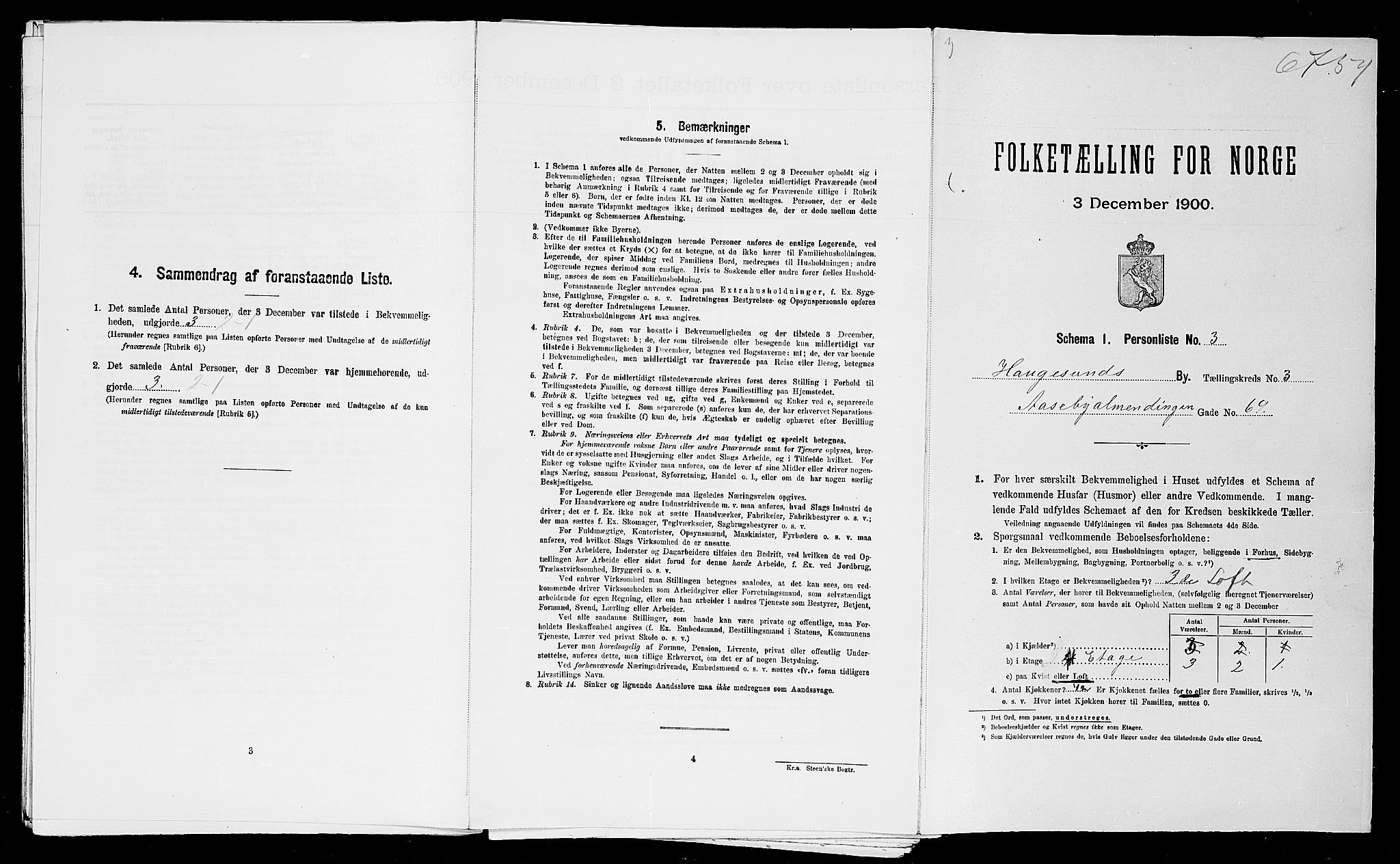 SAST, Folketelling 1900 for 1106 Haugesund kjøpstad, 1900, s. 566