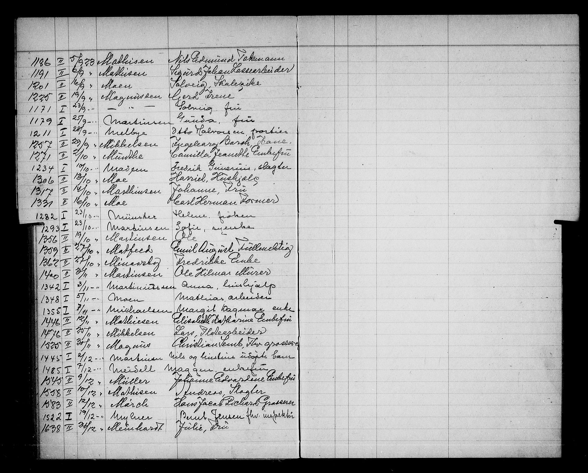 Oslo skifterett, AV/SAO-A-10383/F/Fa/Faa/L0023: Navneregister, 1923
