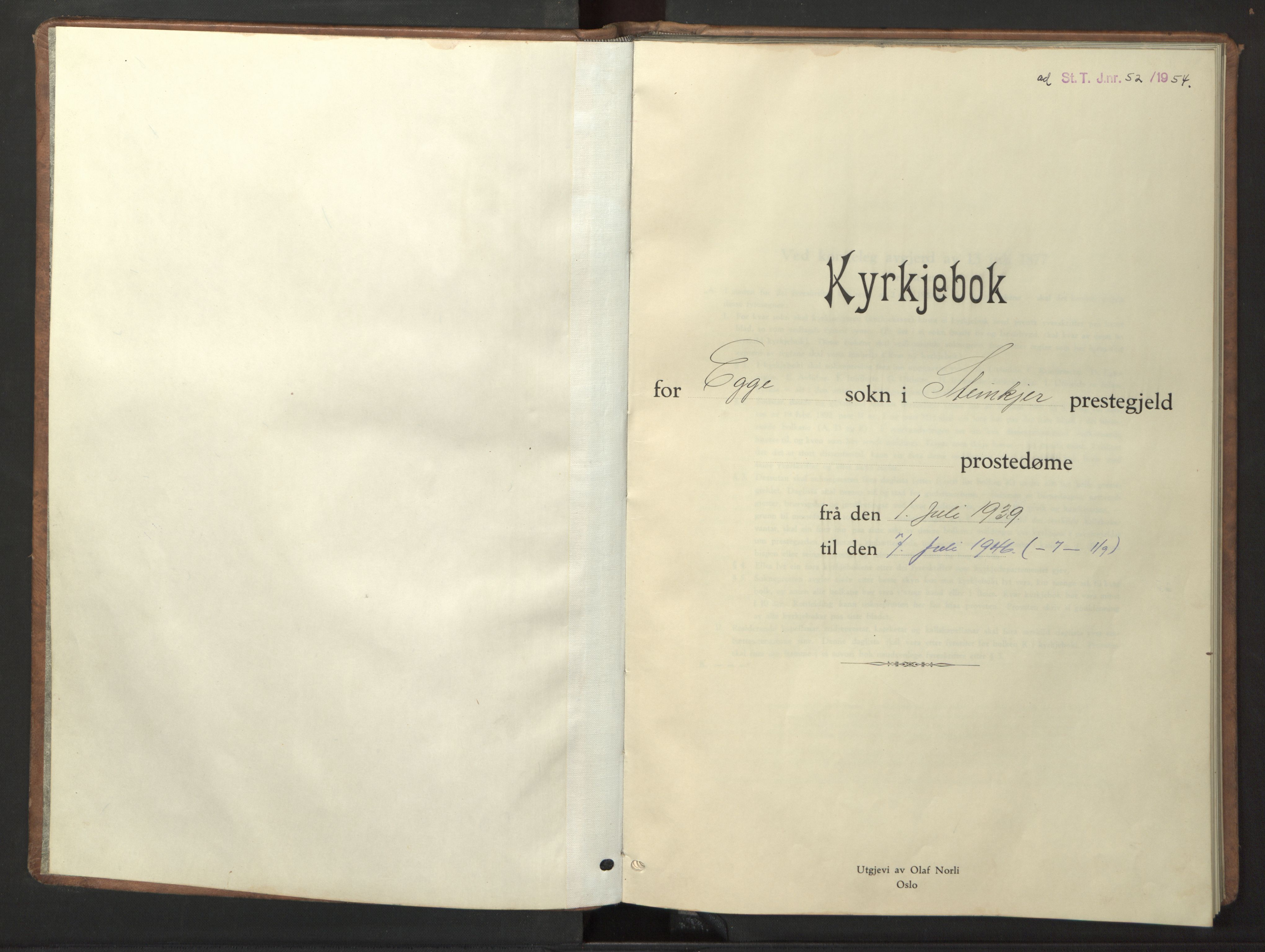 Ministerialprotokoller, klokkerbøker og fødselsregistre - Nord-Trøndelag, SAT/A-1458/740/L0384: Klokkerbok nr. 740C05, 1939-1946