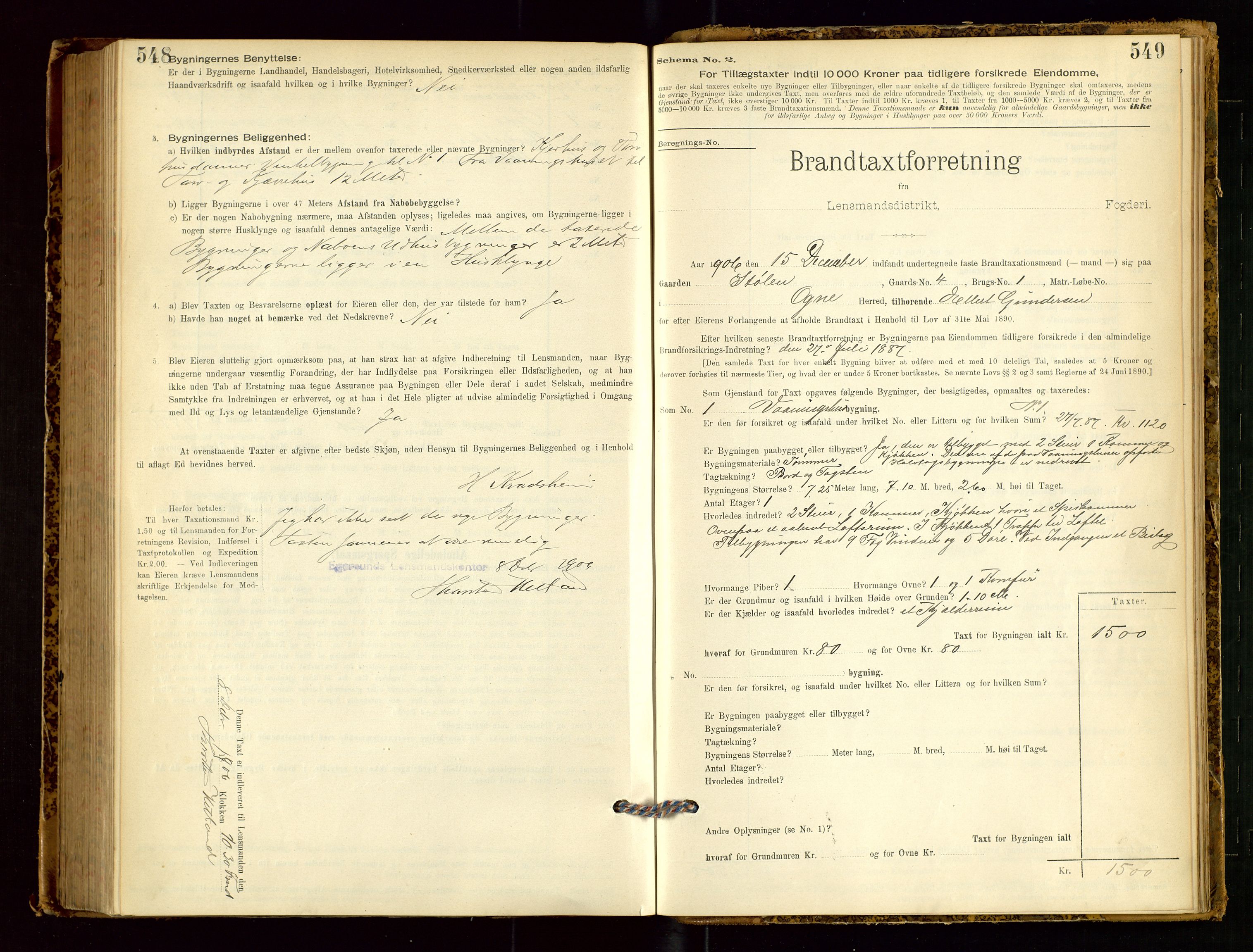 Eigersund lensmannskontor, AV/SAST-A-100171/Gob/L0001: Skjemaprotokoll, 1894-1909, s. 548-549