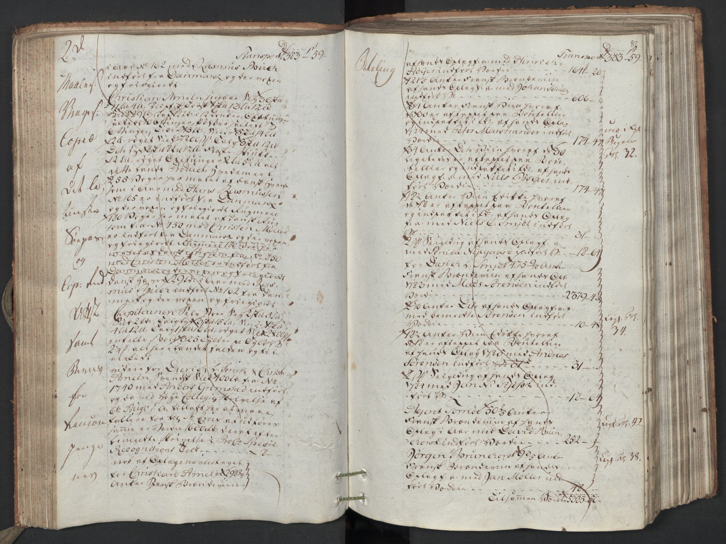 Generaltollkammeret, tollregnskaper, AV/RA-EA-5490/R26/L0223/0001: Tollregnskaper Bergen A / Utgående hovedtollbok, 1786, s. 81b-82a