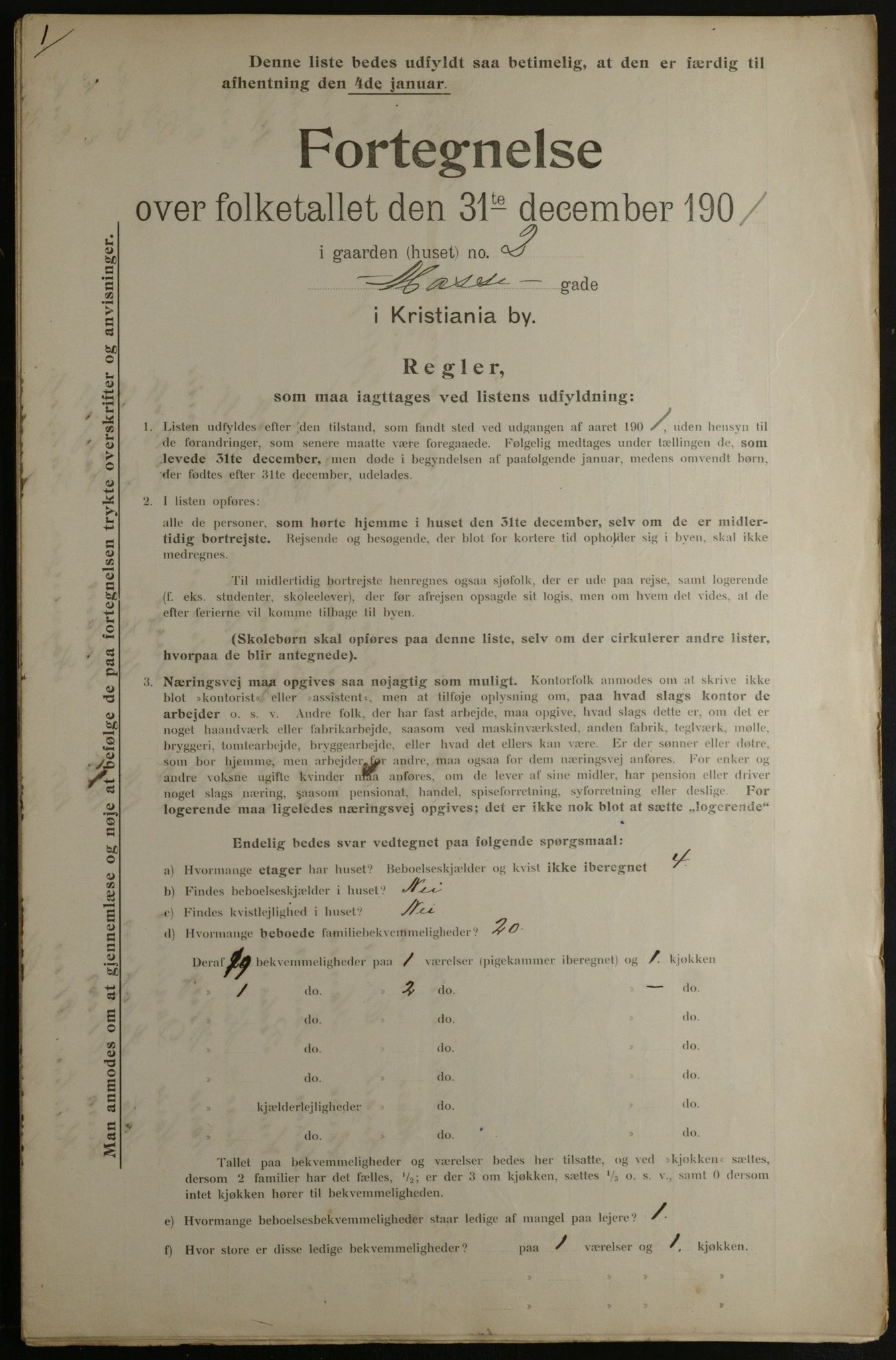 OBA, Kommunal folketelling 31.12.1901 for Kristiania kjøpstad, 1901, s. 10093