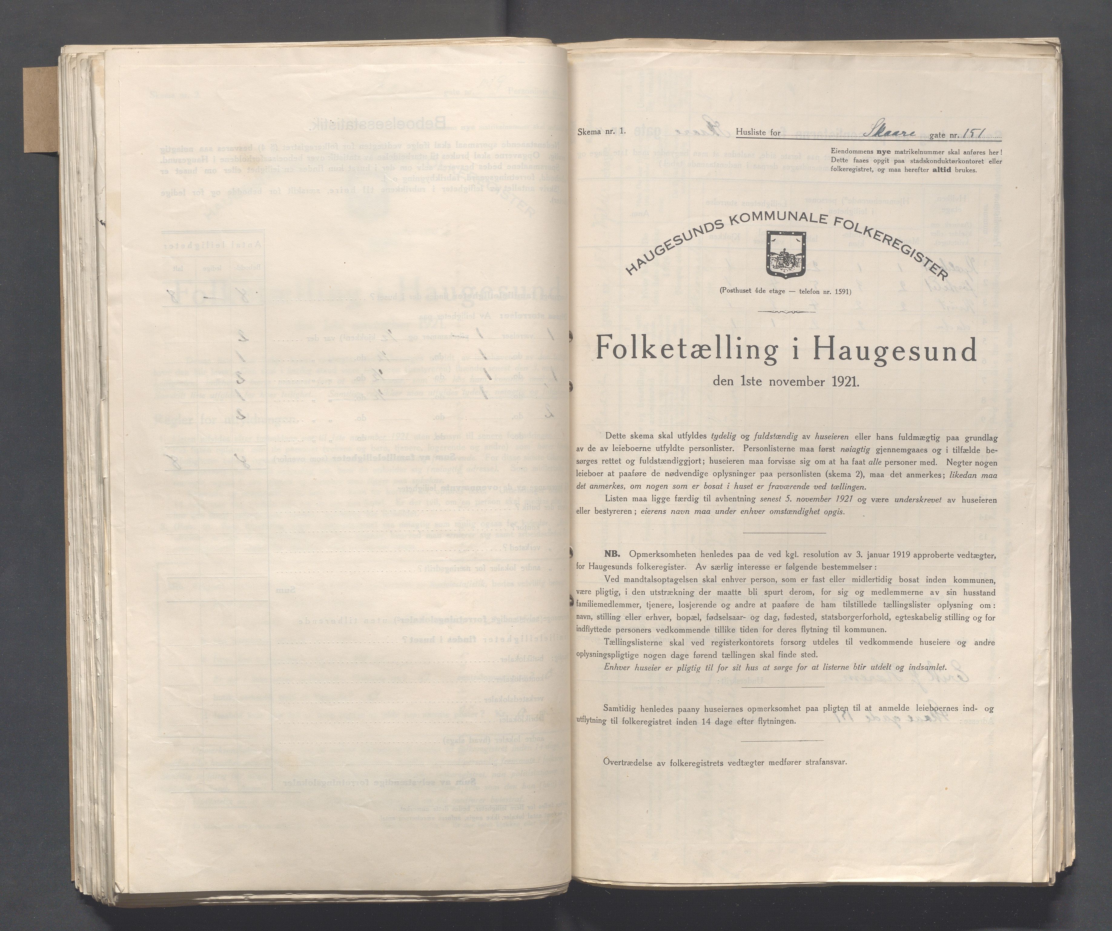 IKAR, Kommunal folketelling 1.11.1921 for Haugesund, 1921, s. 3722