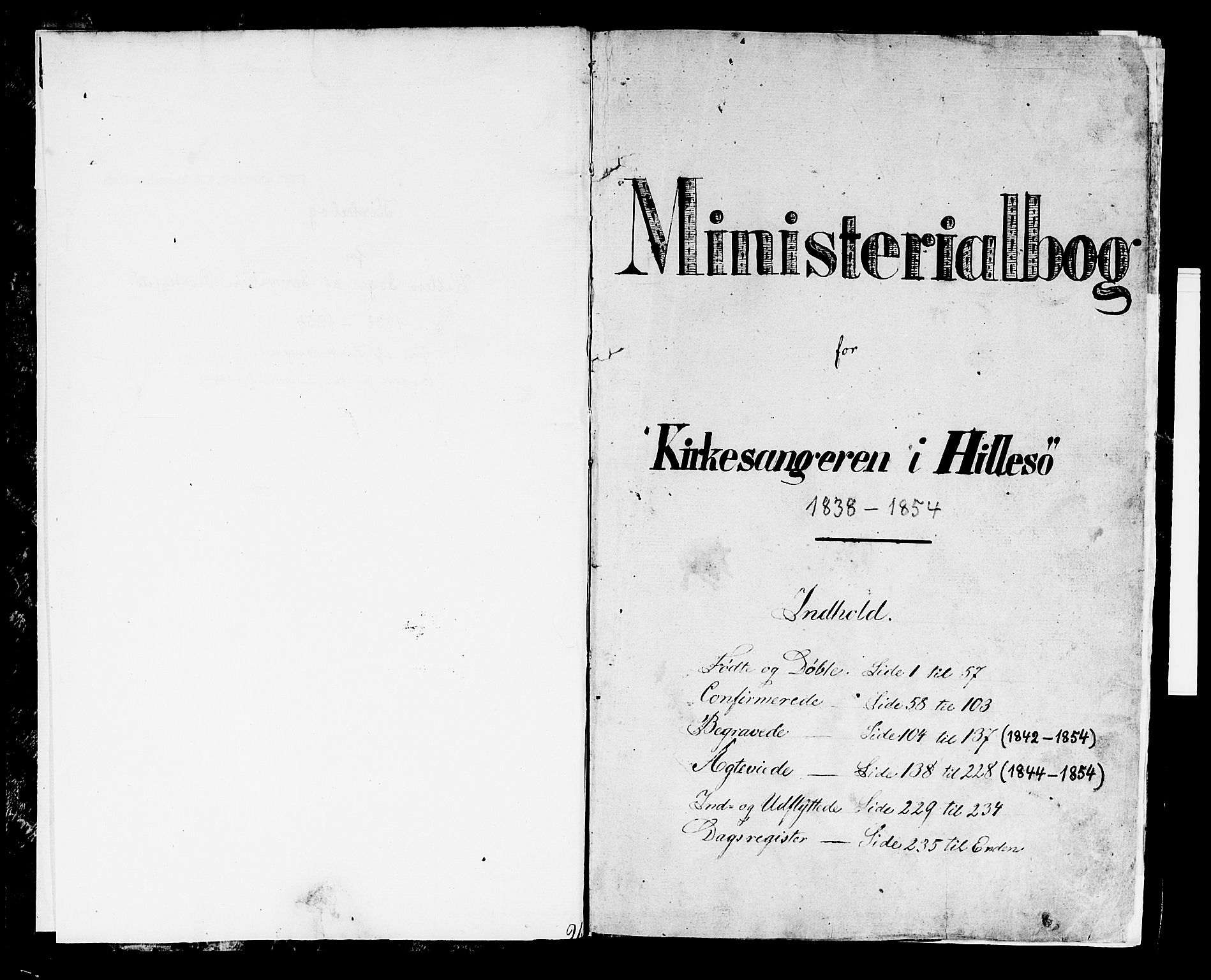 Lenvik sokneprestembete, SATØ/S-1310/H/Ha/Hab/L0018klokker: Klokkerbok nr. 18, 1838-1854