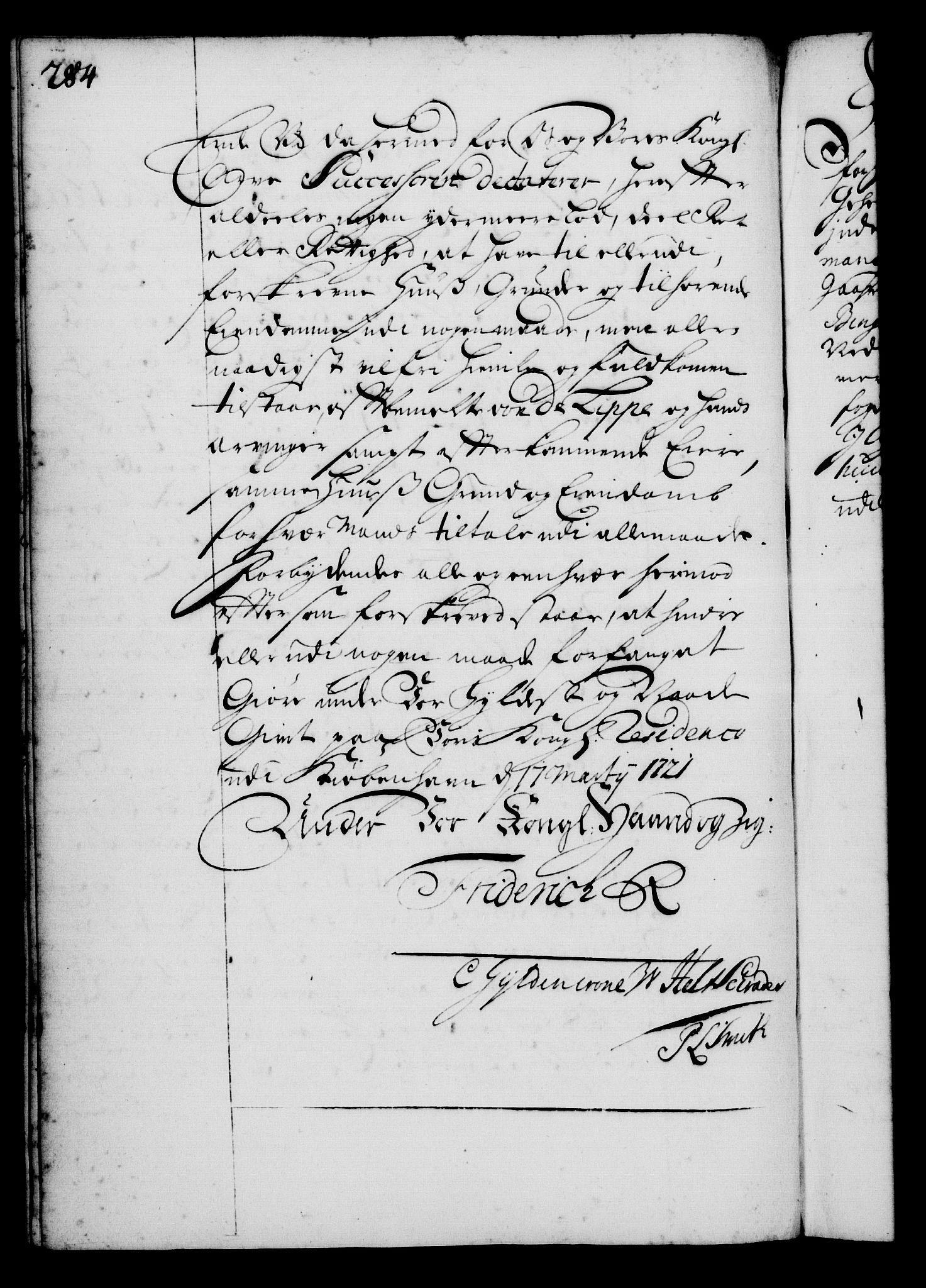 Rentekammeret, Kammerkanselliet, AV/RA-EA-3111/G/Gg/Gga/L0001: Norsk ekspedisjonsprotokoll med register (merket RK 53.1), 1720-1723, s. 284