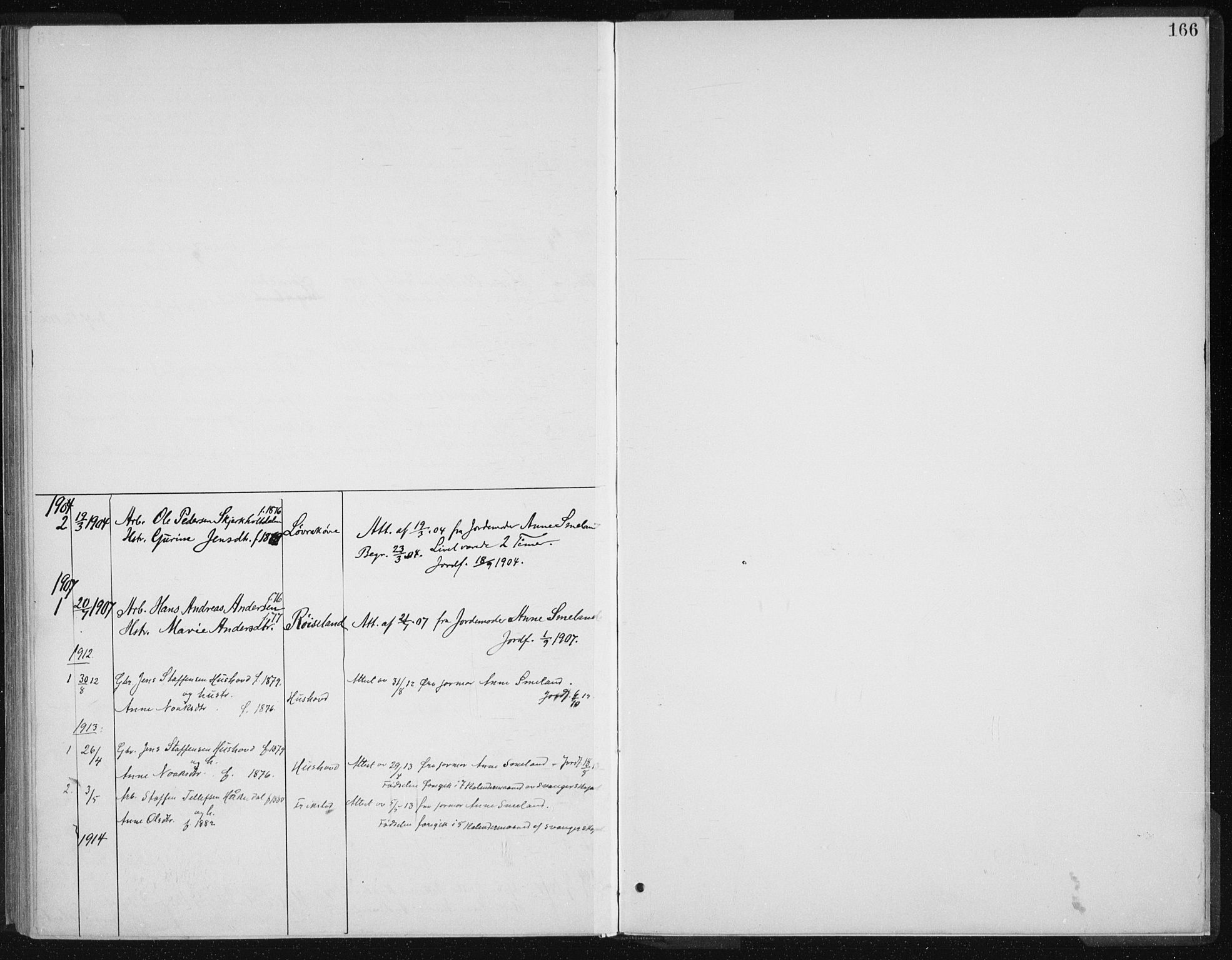 Herefoss sokneprestkontor, AV/SAK-1111-0019/F/Fa/Fac/L0002: Ministerialbok nr. A 2, 1887-1915, s. 166