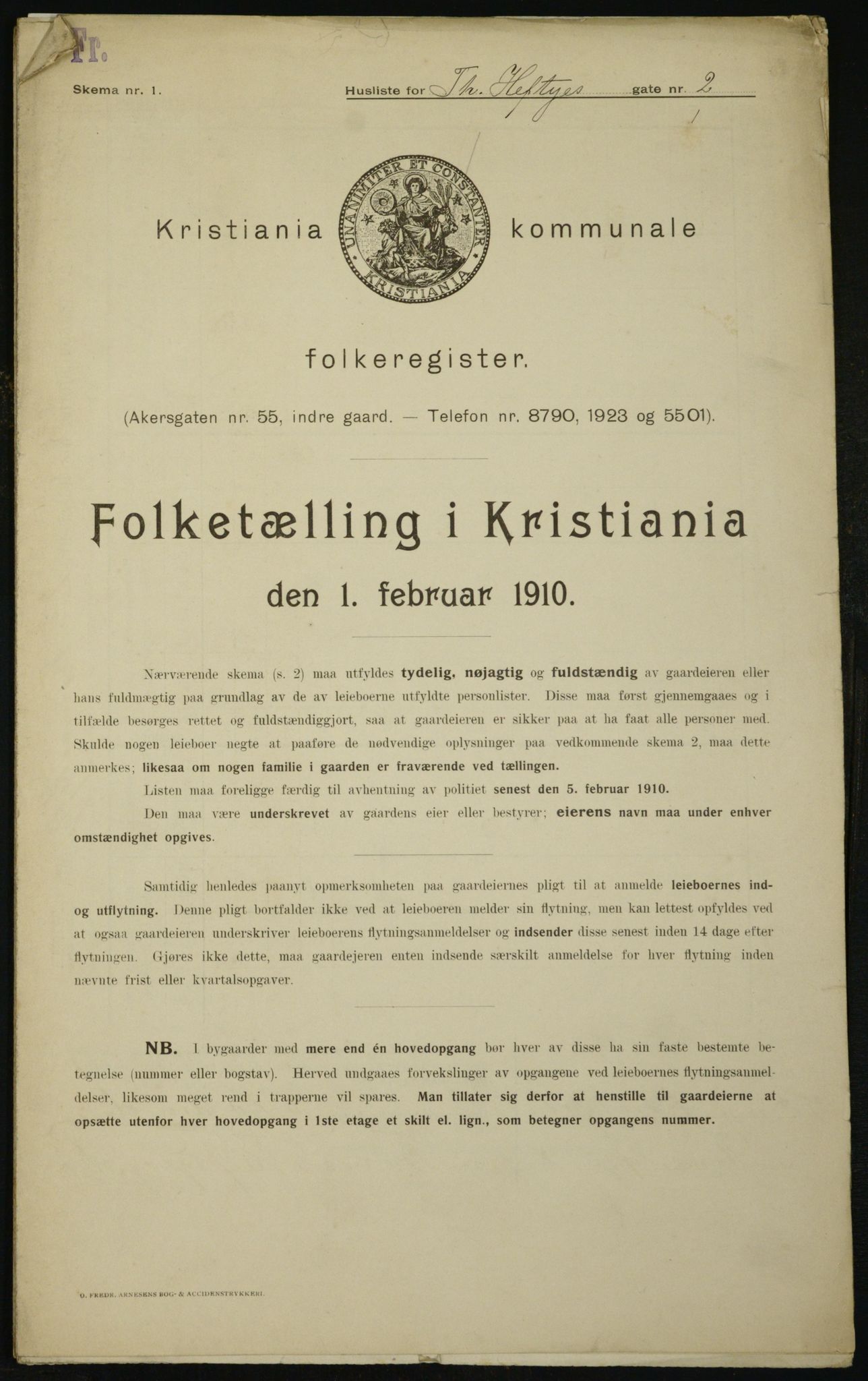 OBA, Kommunal folketelling 1.2.1910 for Kristiania, 1910, s. 103338