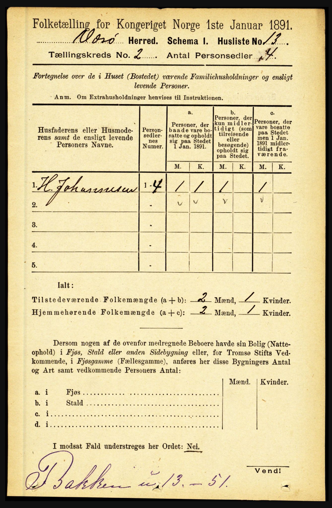 RA, Folketelling 1891 for 1857 Værøy herred, 1891, s. 272