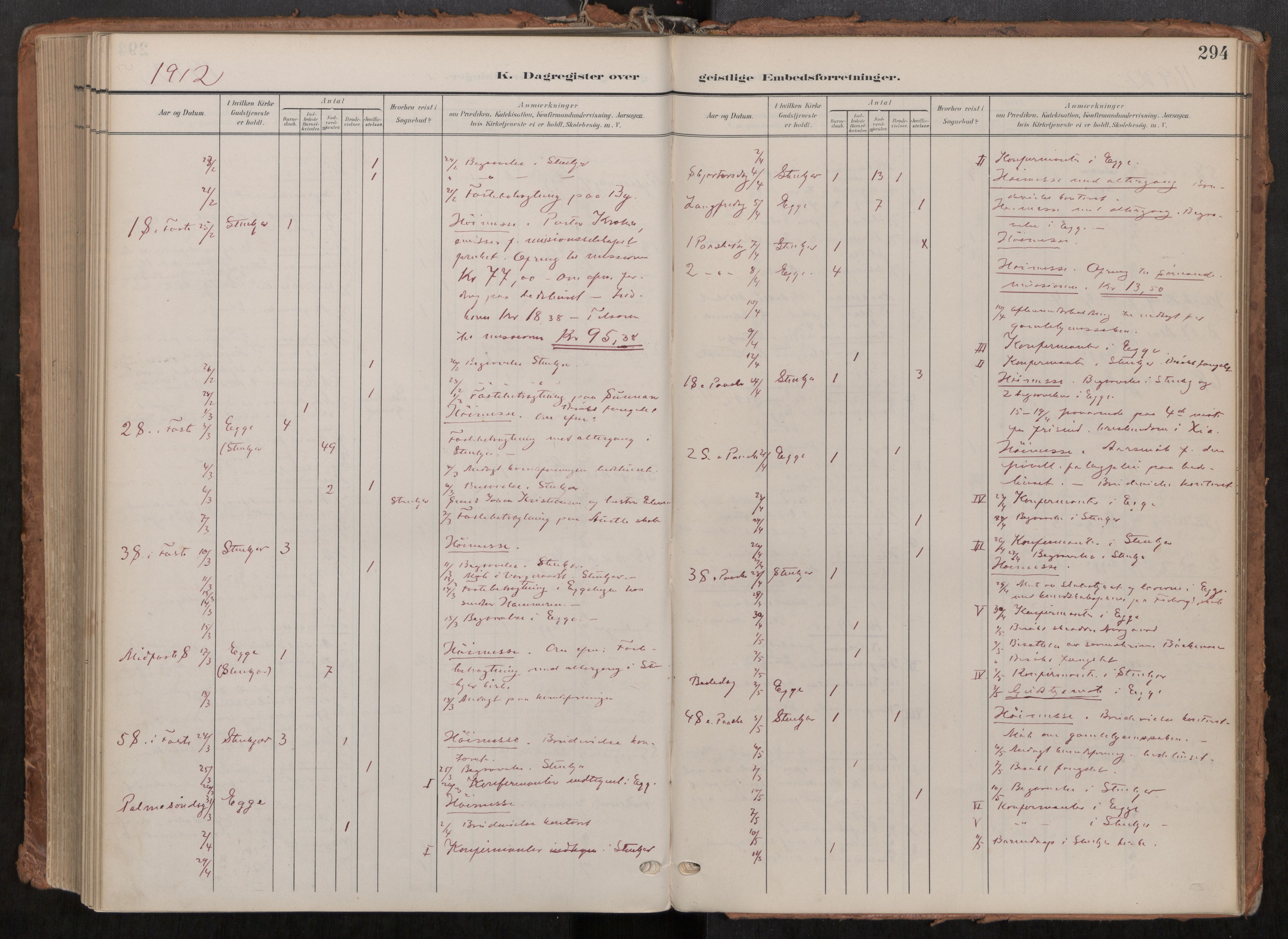 Steinkjer sokneprestkontor, AV/SAT-A-1541/01/H/Ha/Haa/L0001: Ministerialbok nr. 1, 1904-1912, s. 294