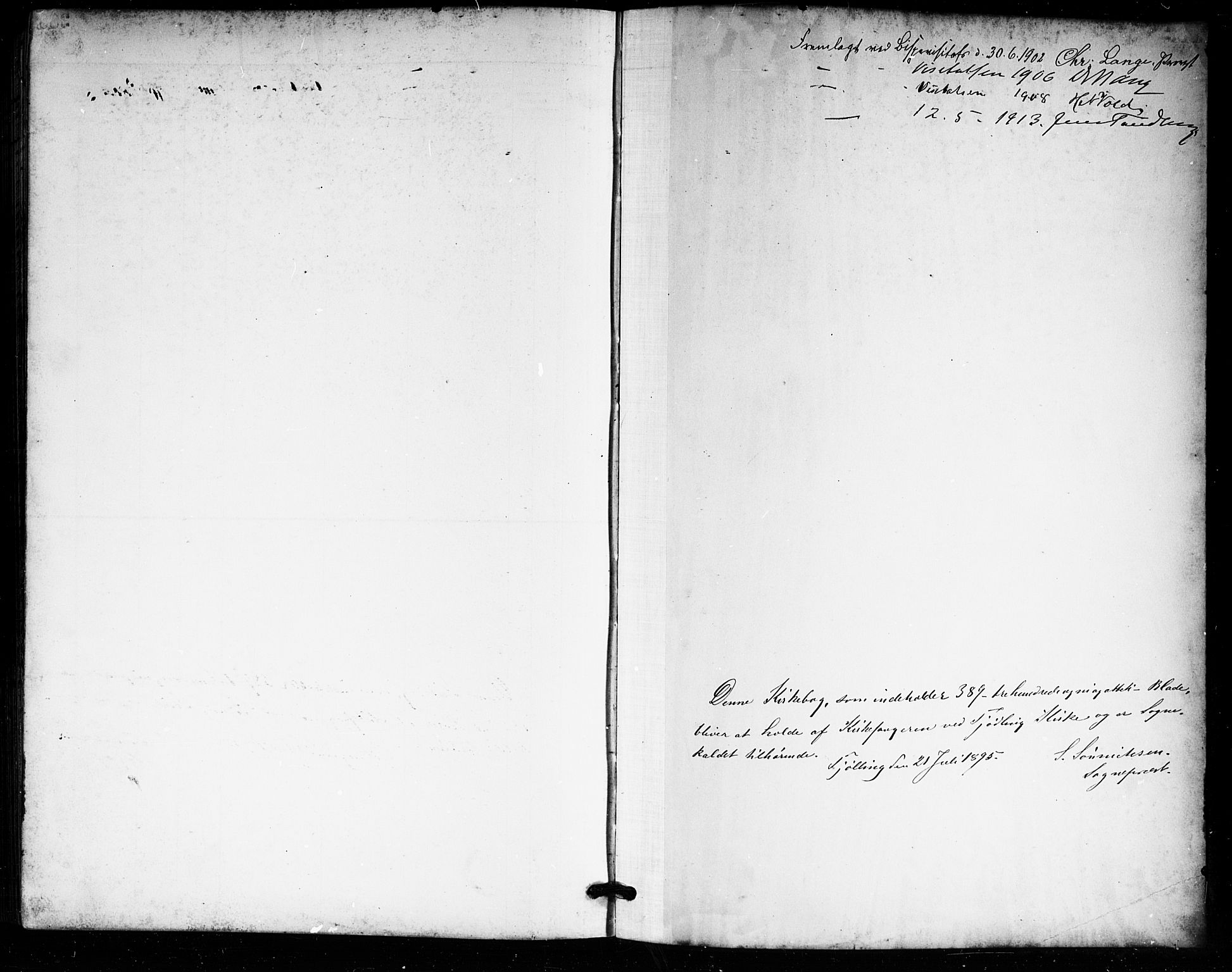 Tjølling kirkebøker, AV/SAKO-A-60/G/Ga/L0002: Klokkerbok nr. 2, 1895-1918