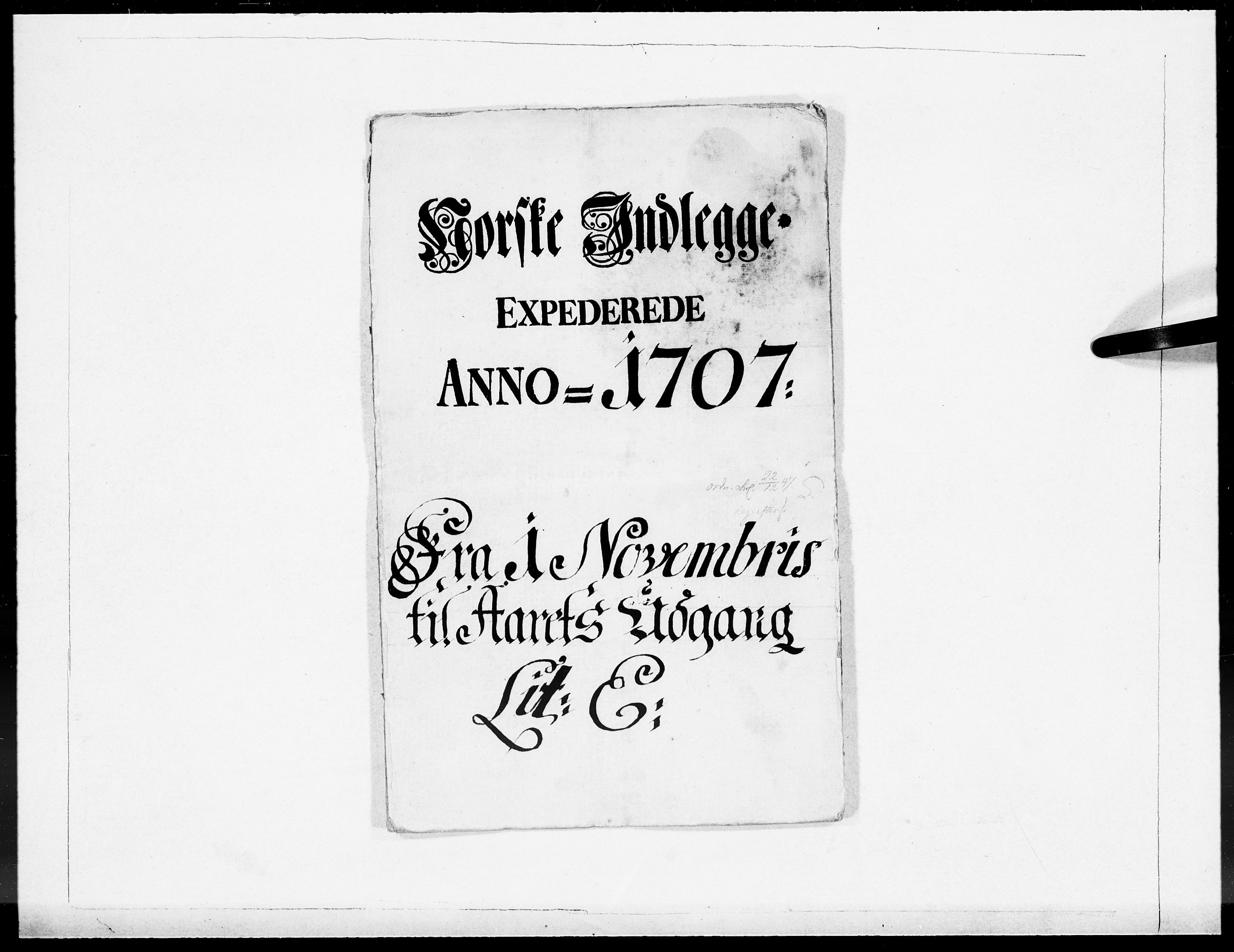 Danske Kanselli 1572-1799, RA/EA-3023/F/Fc/Fcc/Fcca/L0064: Norske innlegg 1572-1799, 1707, s. 376