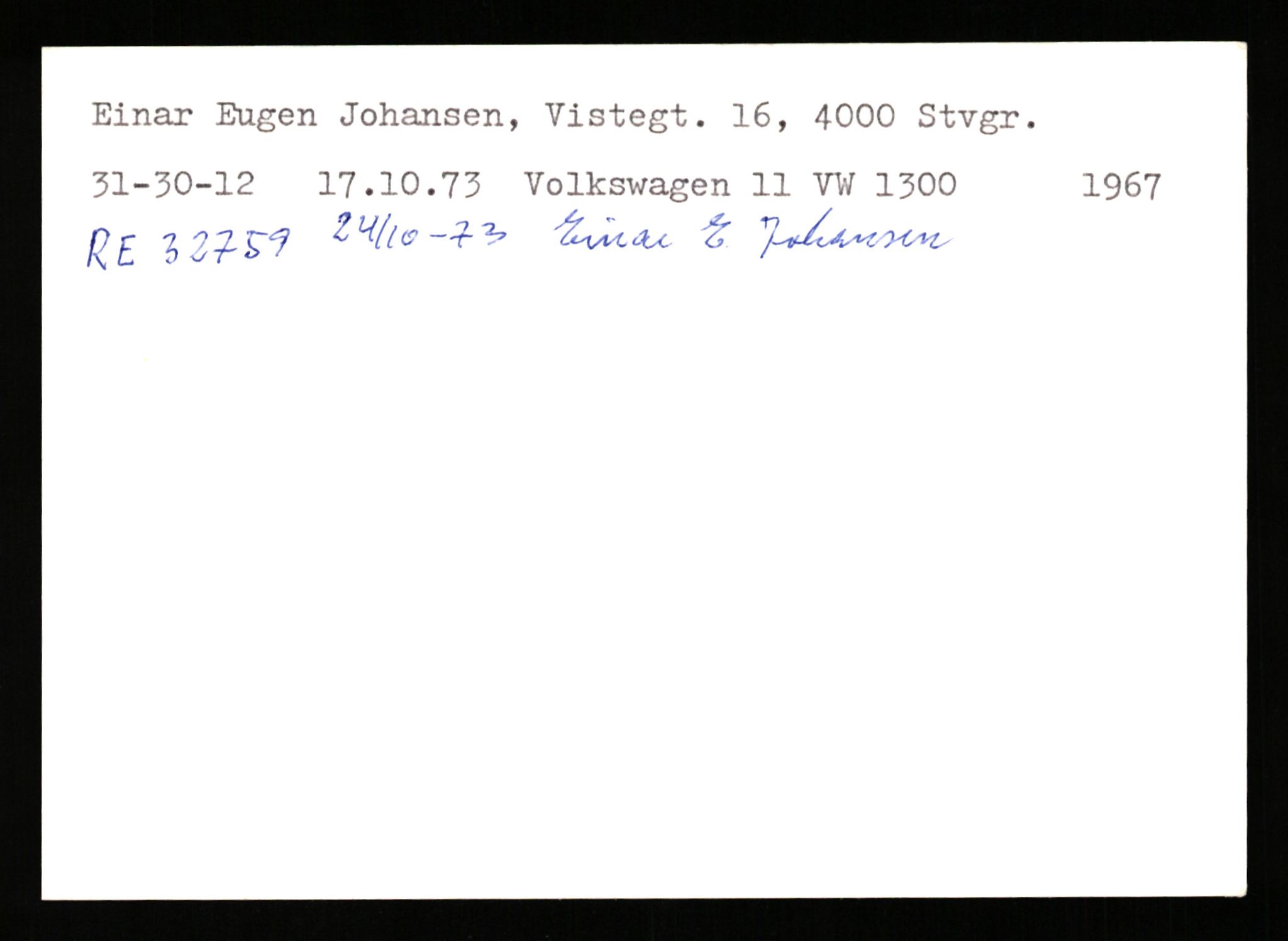 Stavanger trafikkstasjon, SAST/A-101942/0/G/L0011: Registreringsnummer: 240000 - 363477, 1930-1971, s. 1764