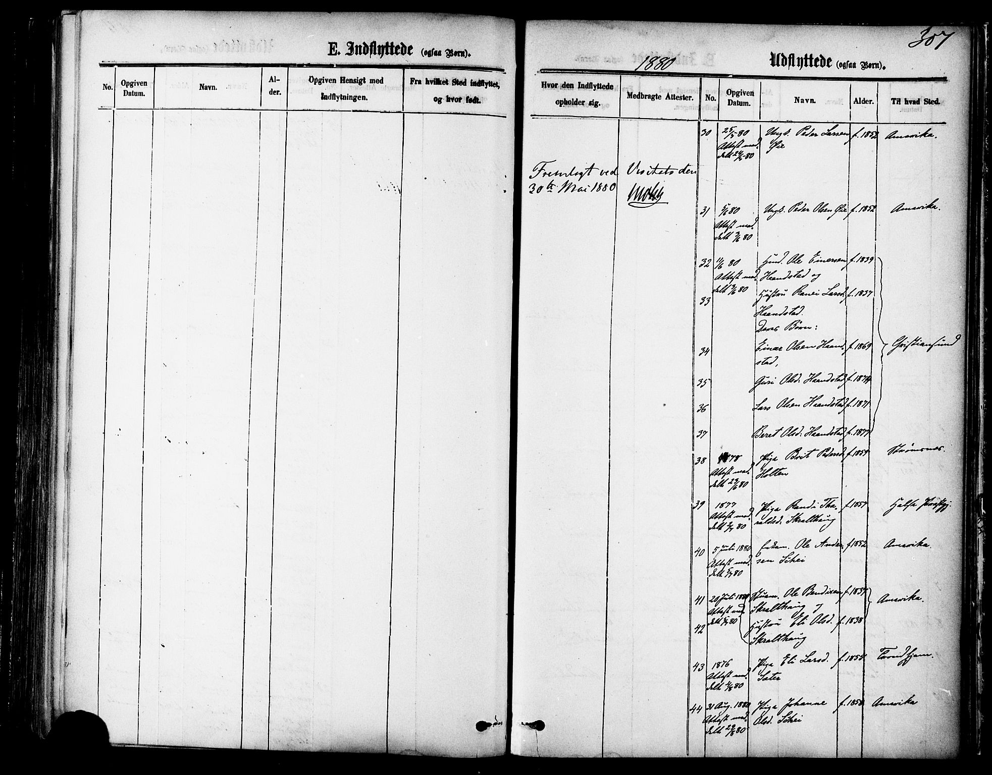 Ministerialprotokoller, klokkerbøker og fødselsregistre - Møre og Romsdal, SAT/A-1454/595/L1046: Ministerialbok nr. 595A08, 1874-1884, s. 307
